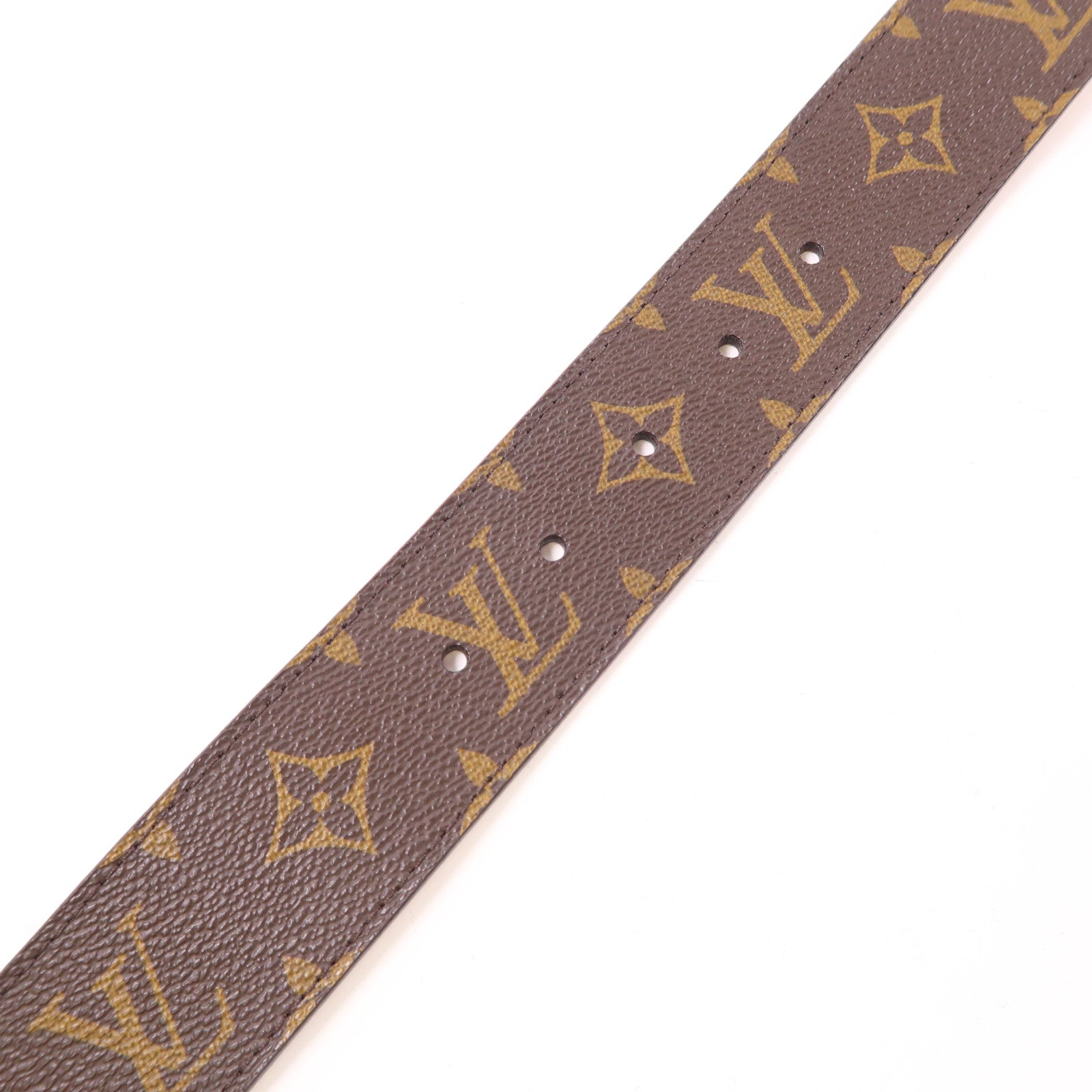 LOUIS VUITTON Monogram Ceinture Fleur金扣皮帶