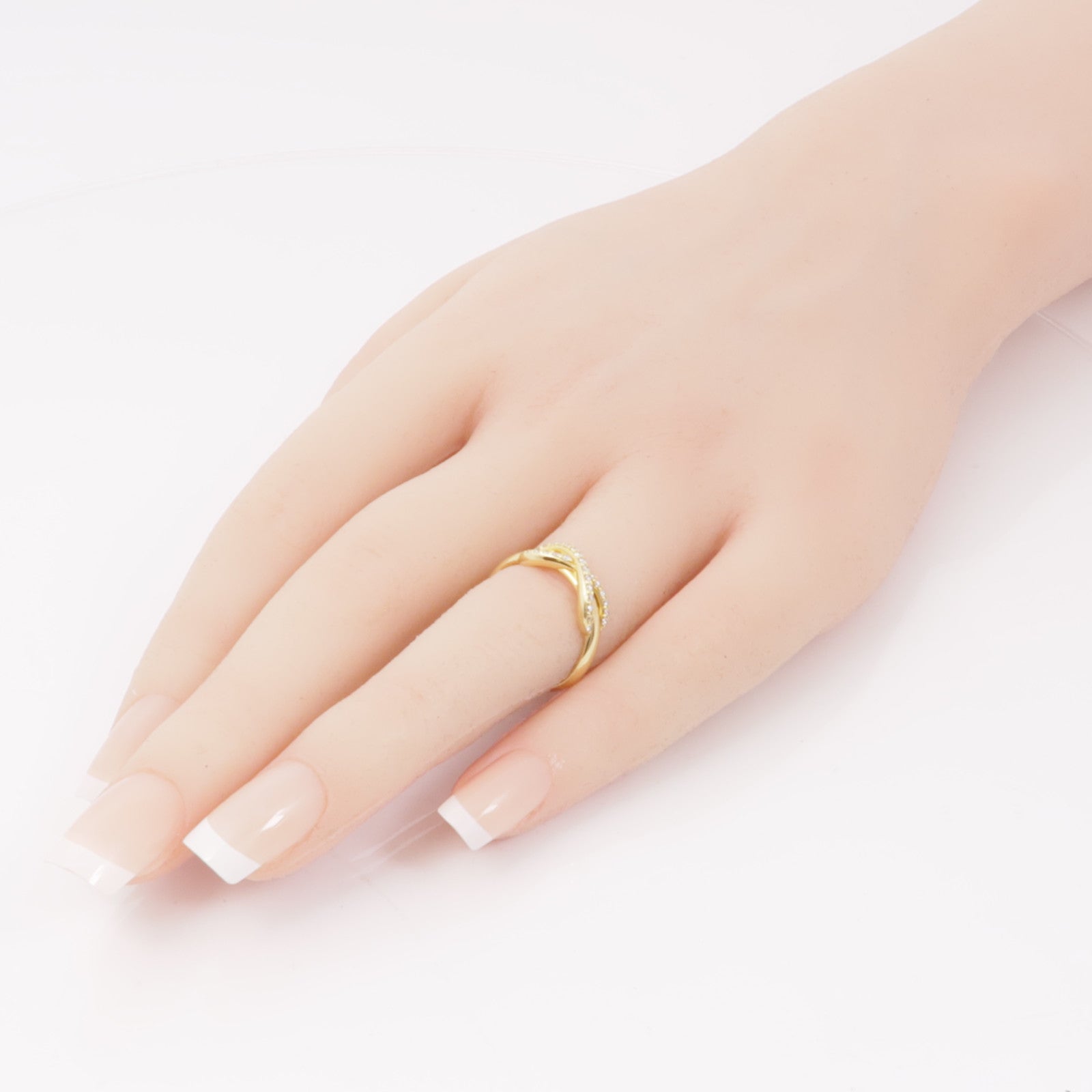 TIFFANY＆CO 18K黃金Diamond Ring鑽石戒指US#4.5