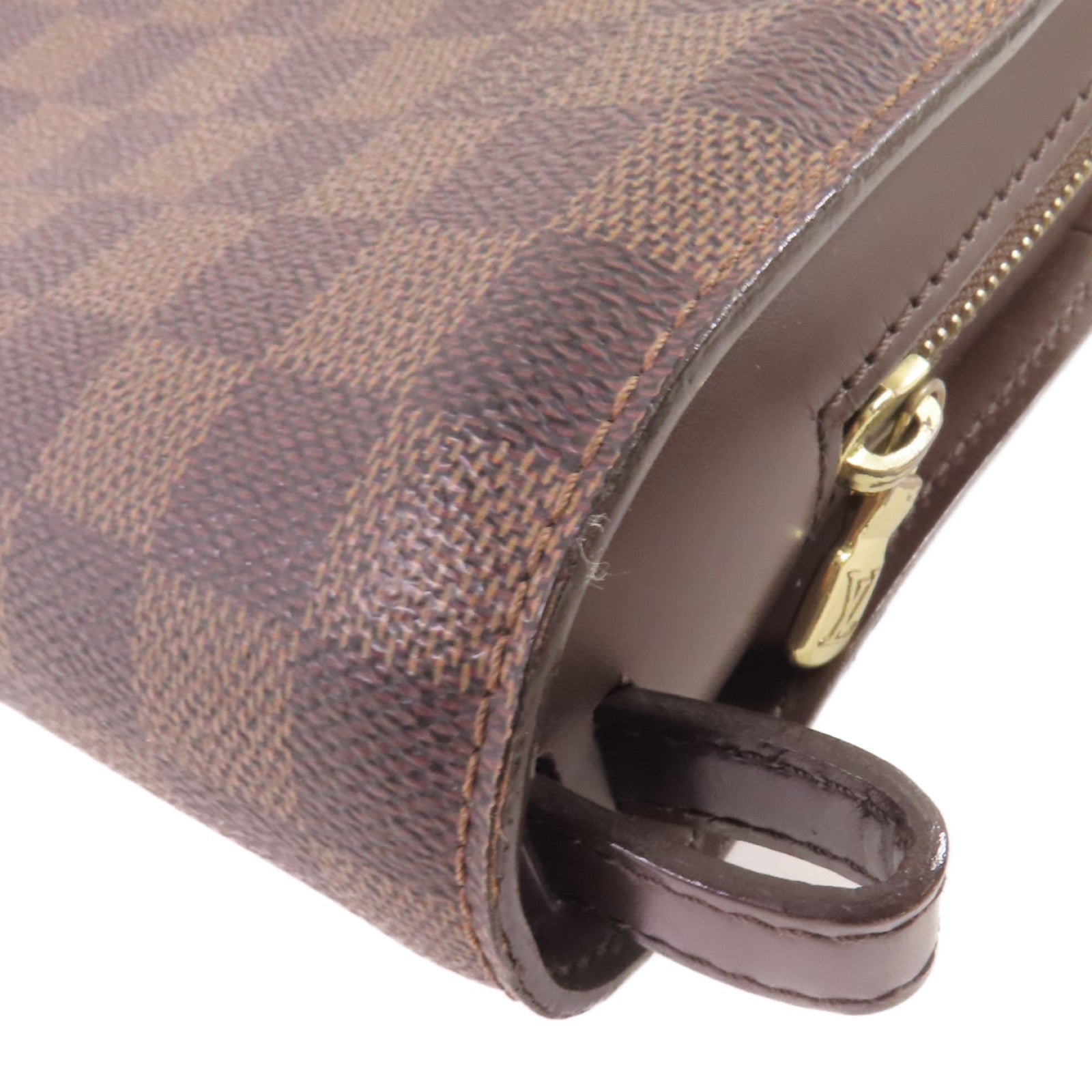 LOUIS VUITTON Damier Ebene Saint Louis Clutch Bag金扣手拿包啡色