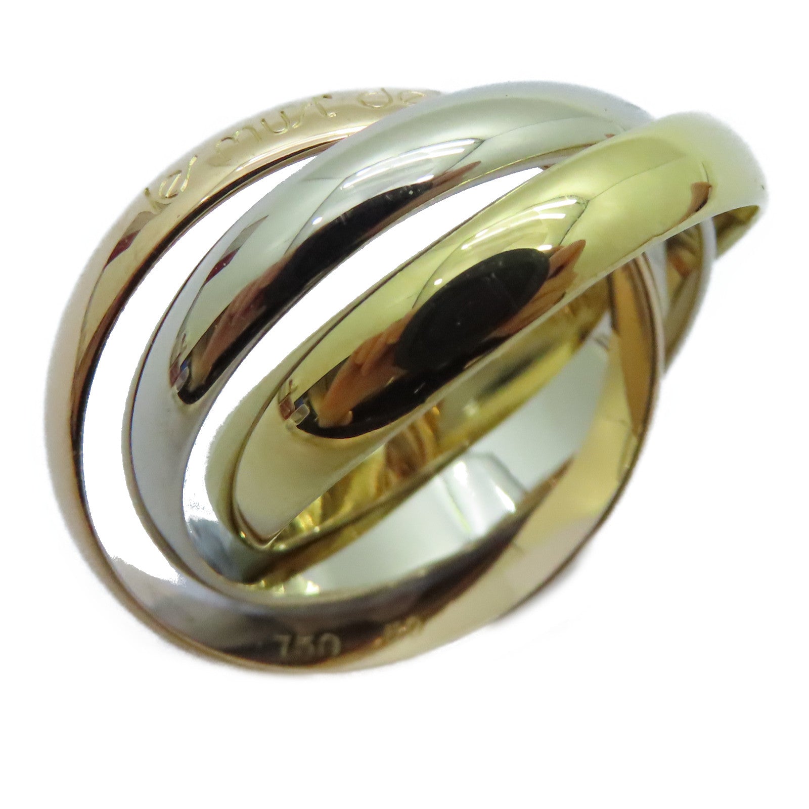 CARTIER 【激減優惠】18K黃金/白金/玫瑰金Trinity戒指Cartier#50/US#5.5