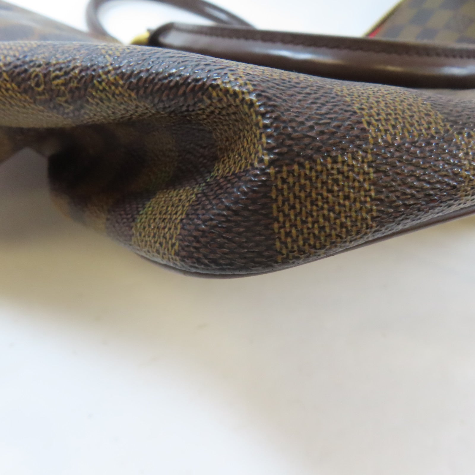 LOUIS VUITTON 【激減優惠】Damier Saleya MM金扣手挽袋啡色