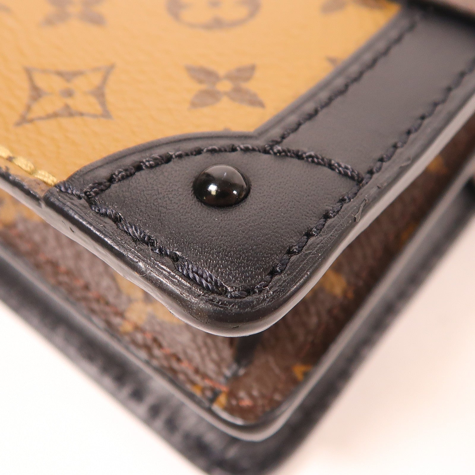 LOUIS VUITTON LV GHW Trunk Clutch Shoulder Bag M43596 Monogram Reverse Brown