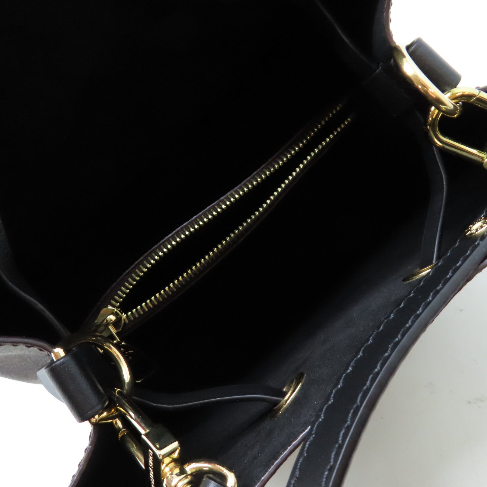 LOUIS VUITTON Monogram Neo Noe MM金扣肩背袋啡色/黑色
