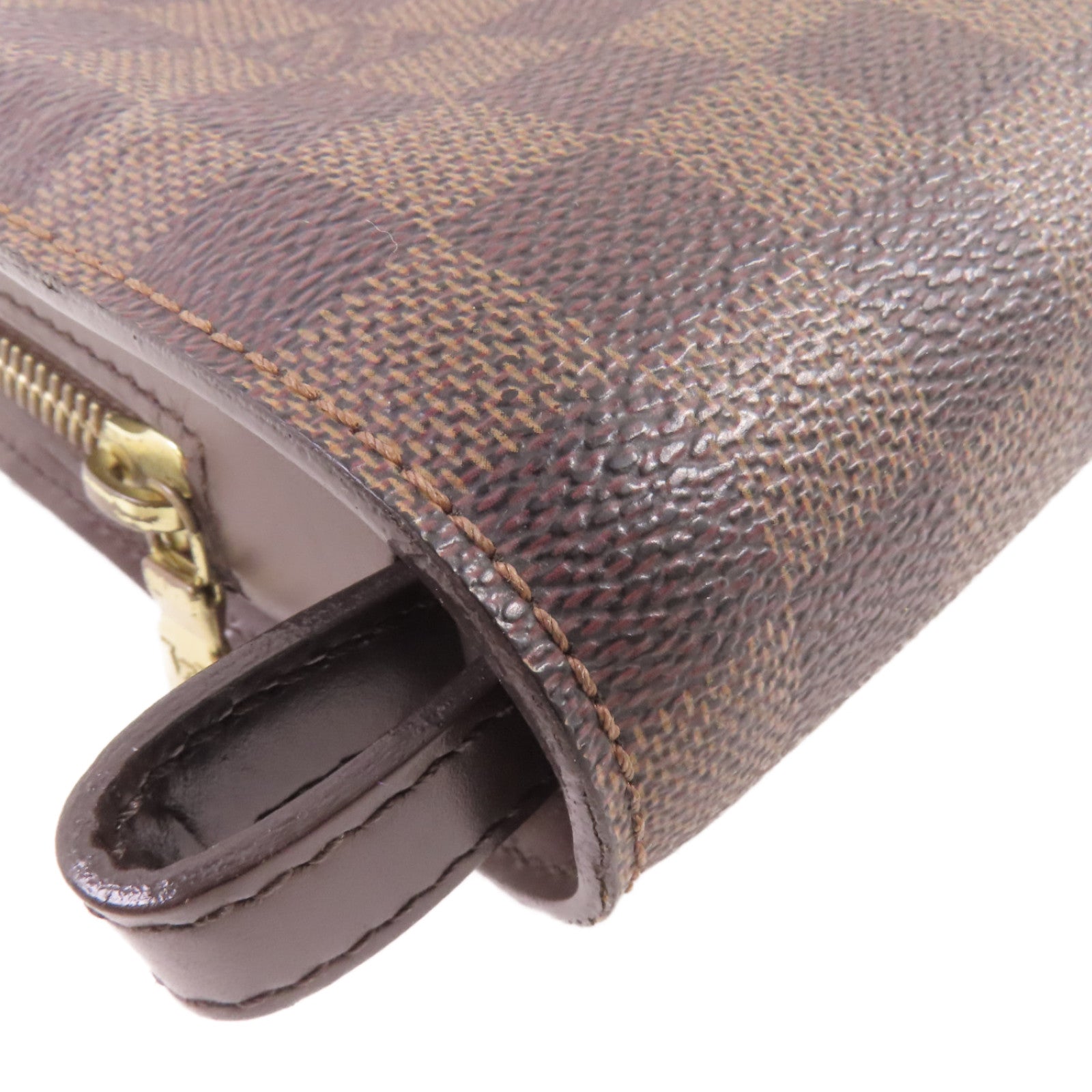 LOUIS VUITTON Damier Ebene Saint Louis Clutch Bag金扣手拿包啡色