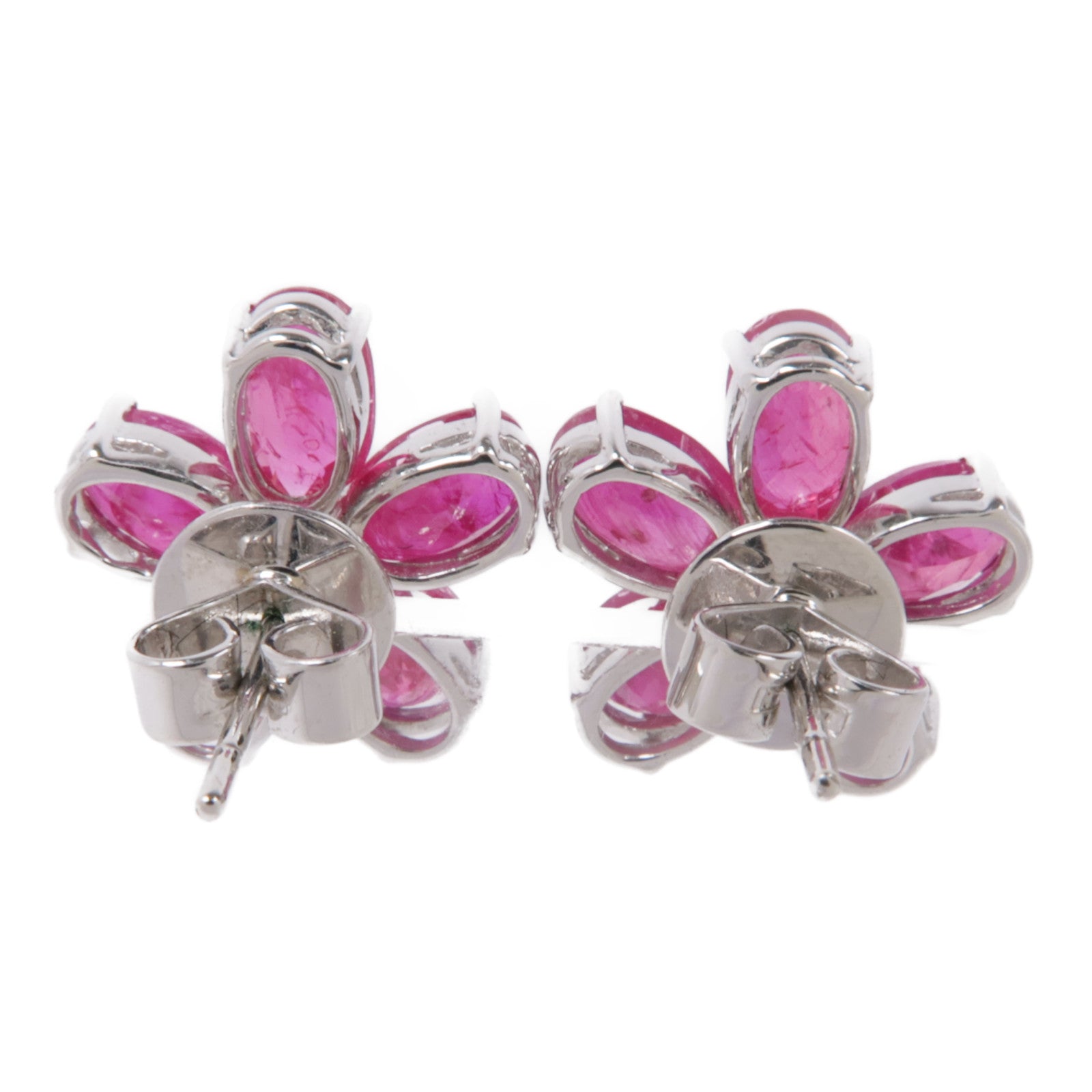 JEWELRY 【激減優惠】18K白金/紅寶石/鑽石Ruby Diamond Earrings耳環