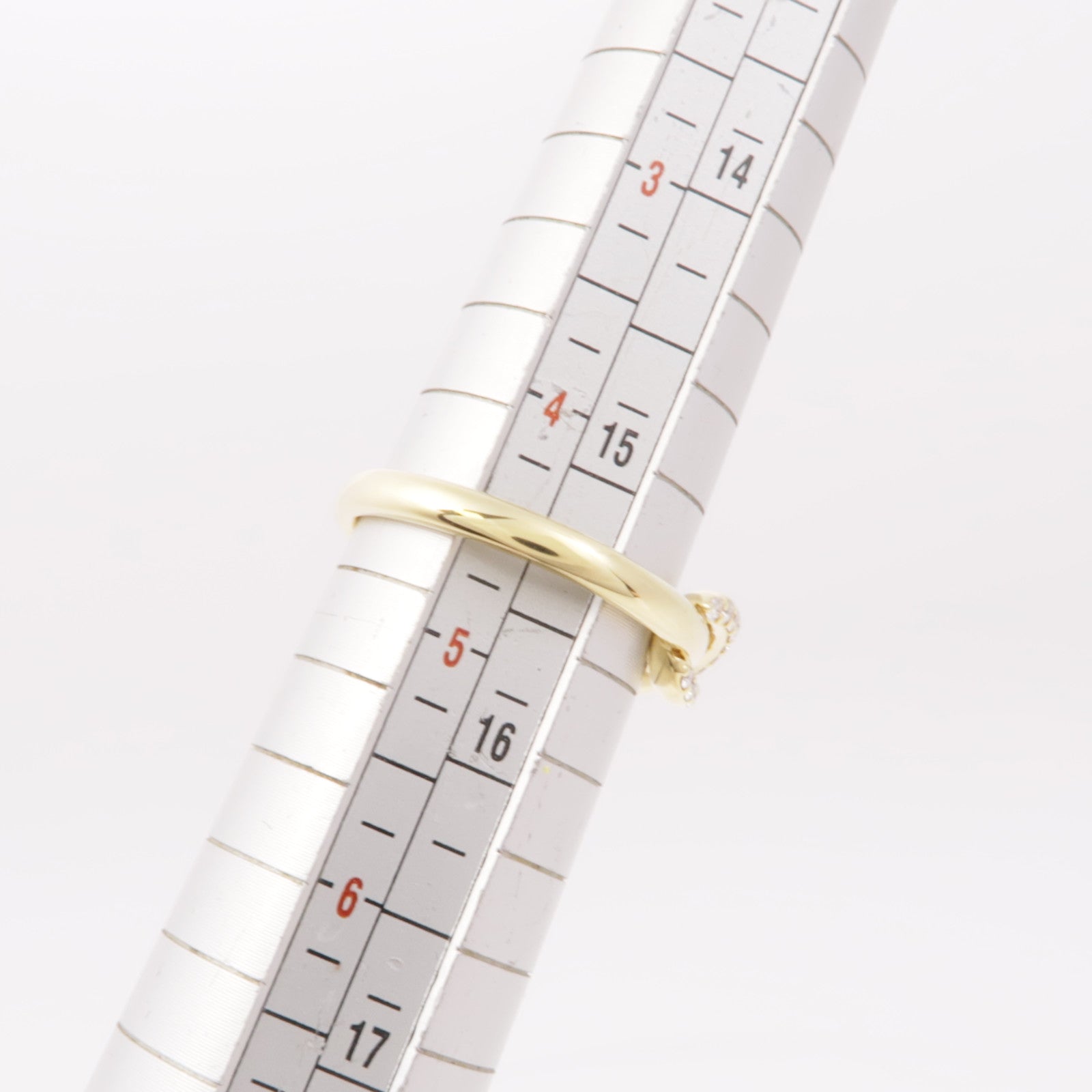 TIFFANY＆CO 18K黃金Diamond Ring鑽石戒指US#4.5