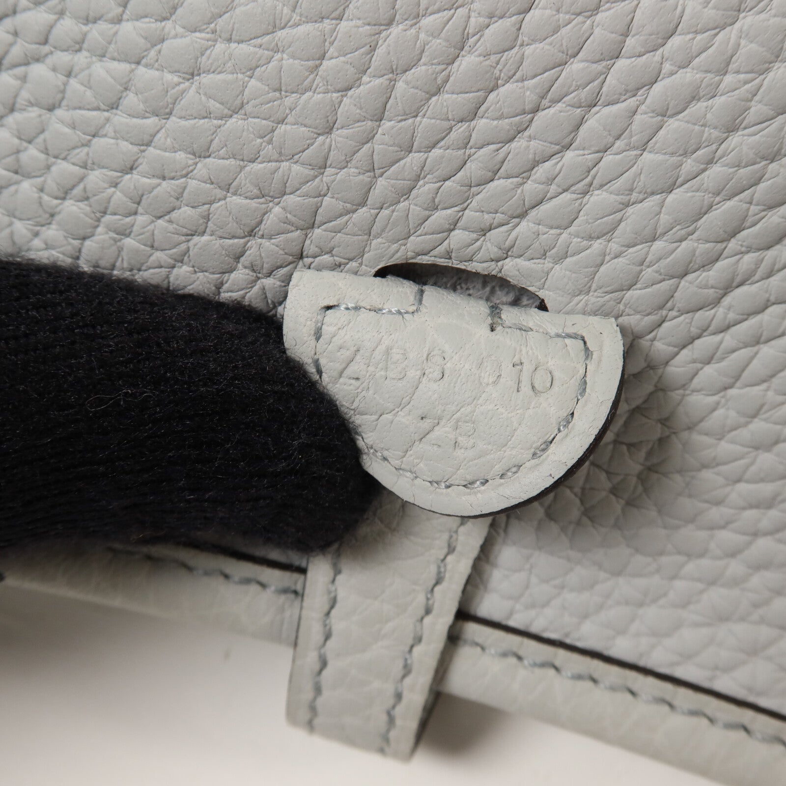 HERMES Clemence皮革Evelyne TPM肩背袋Bleu Pale