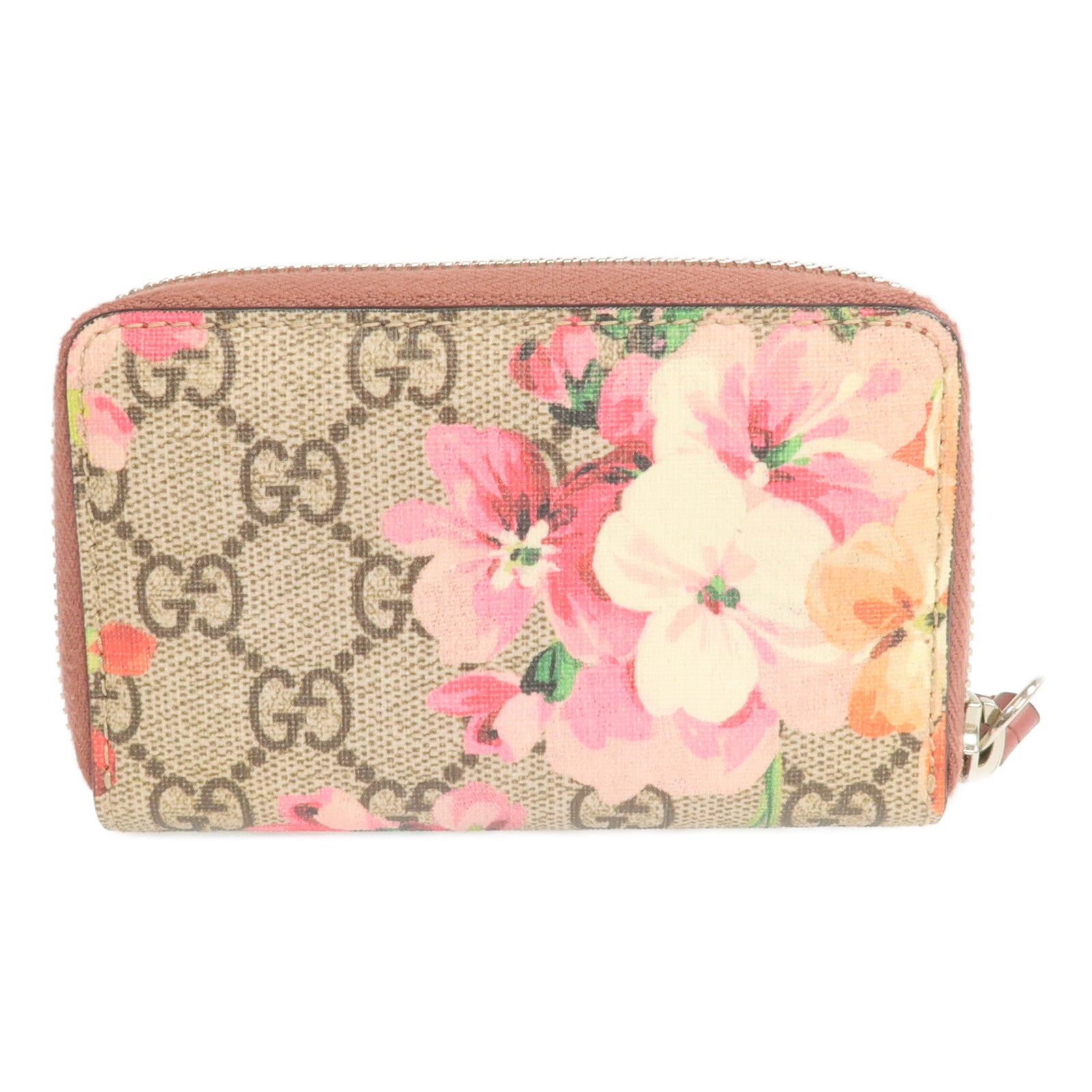 GUCCI 塗層帆布Card Case銀扣卡片套