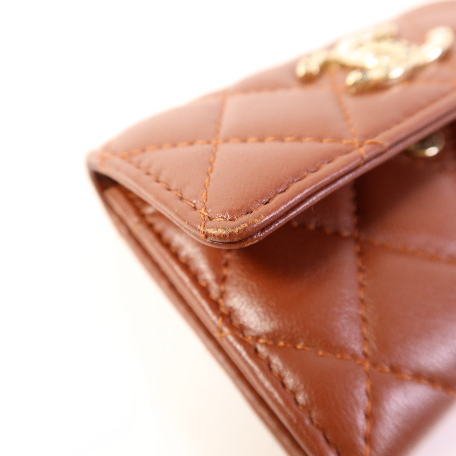 CHANEL 【萬聖節商品】羊皮皮革Card Holder金扣卡片套