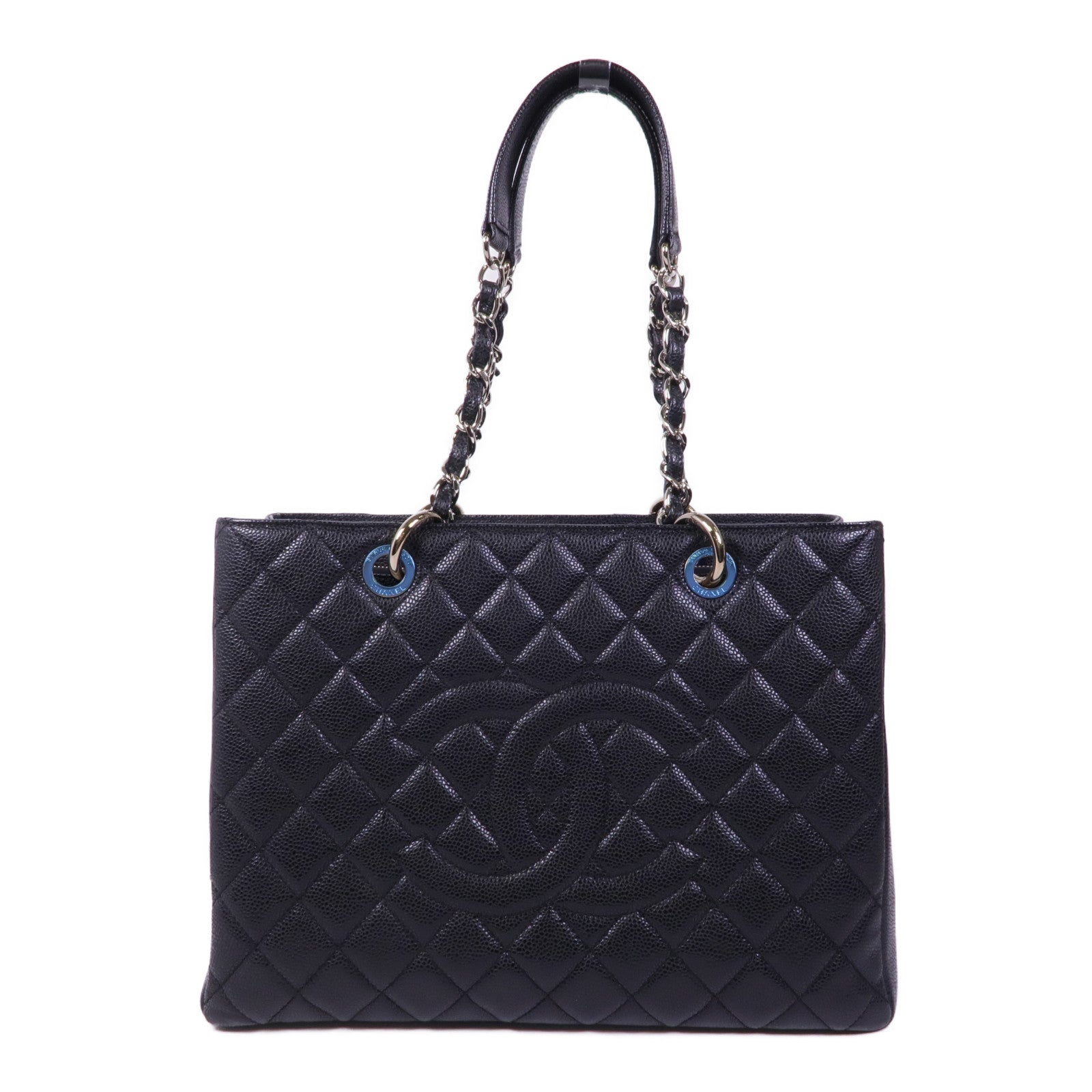 CHANEL 牛皮皮革GST Grand Shopping Tote Bag銀扣肩背袋/手挽袋