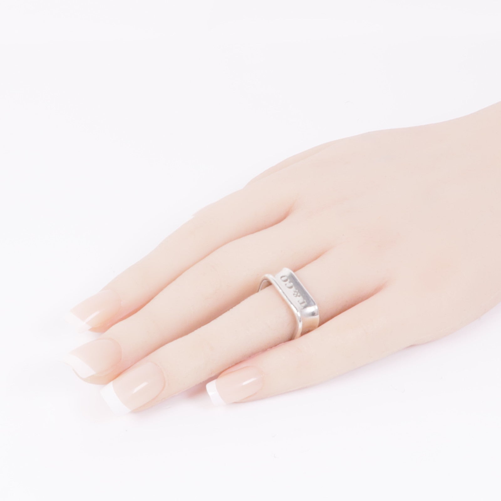 TIFFANY＆CO 925純銀1837 Square Ring戒指US#5.5