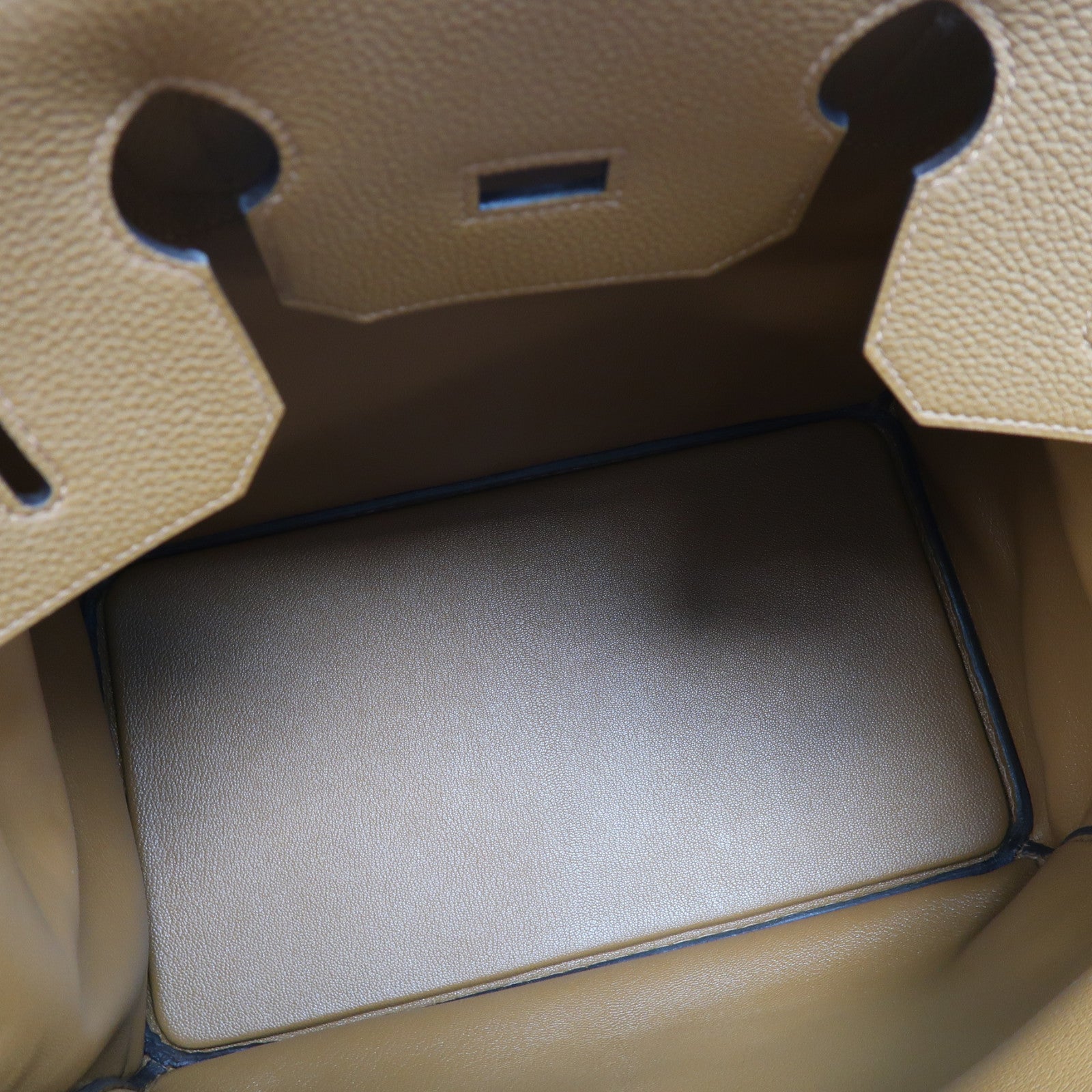 HERMES Togo皮革Haut A Courroies銀扣手挽袋Alezan/啡色