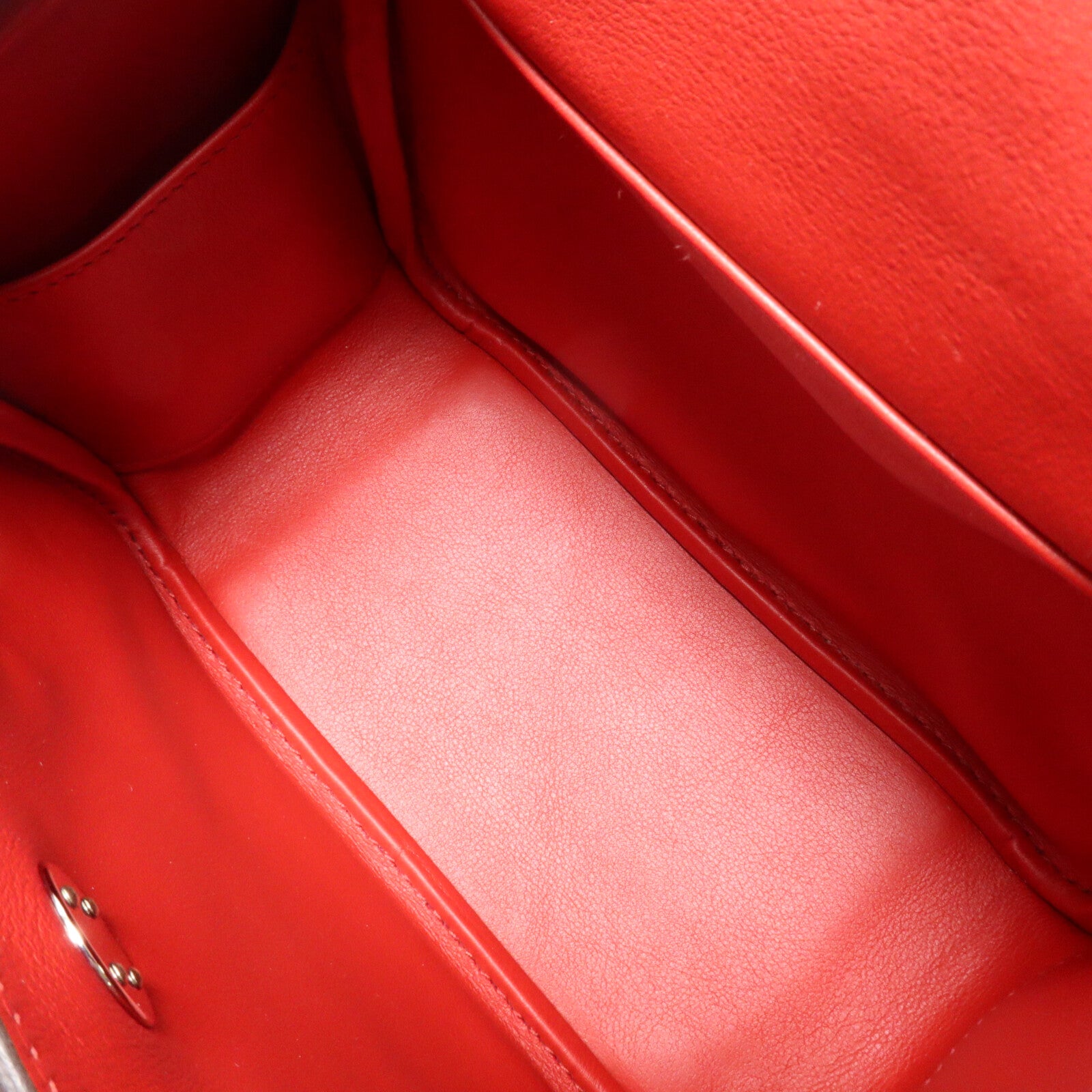 HERMES Swift皮革Mini Lindy手挽肩背兩用袋Rose Mexico/Rouge Piment