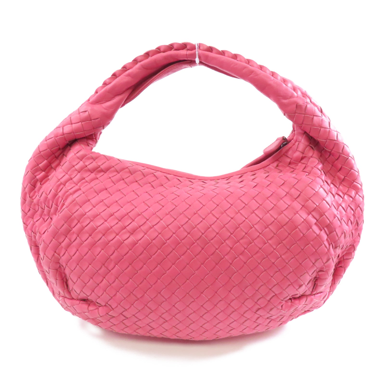 BOTTEGA VENETA 皮革Shoulder Bag銀扣肩背袋粉紅色