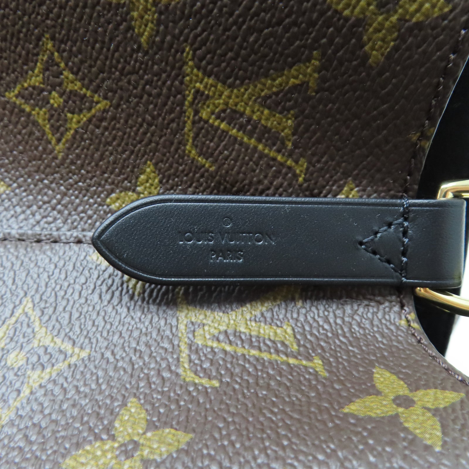 LOUIS VUITTON Monogram Neo Noe MM金扣肩背袋啡色/黑色