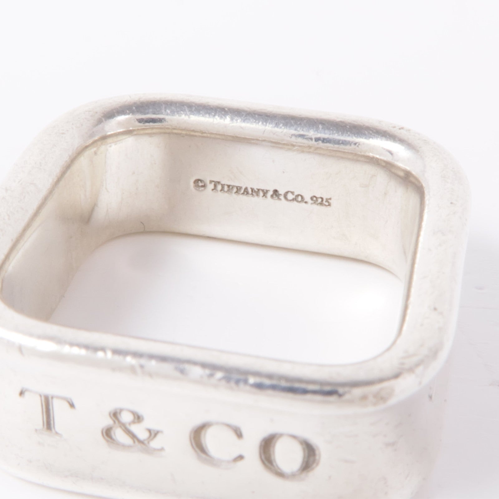 TIFFANY＆CO 925純銀1837 Square Ring戒指US#5.5
