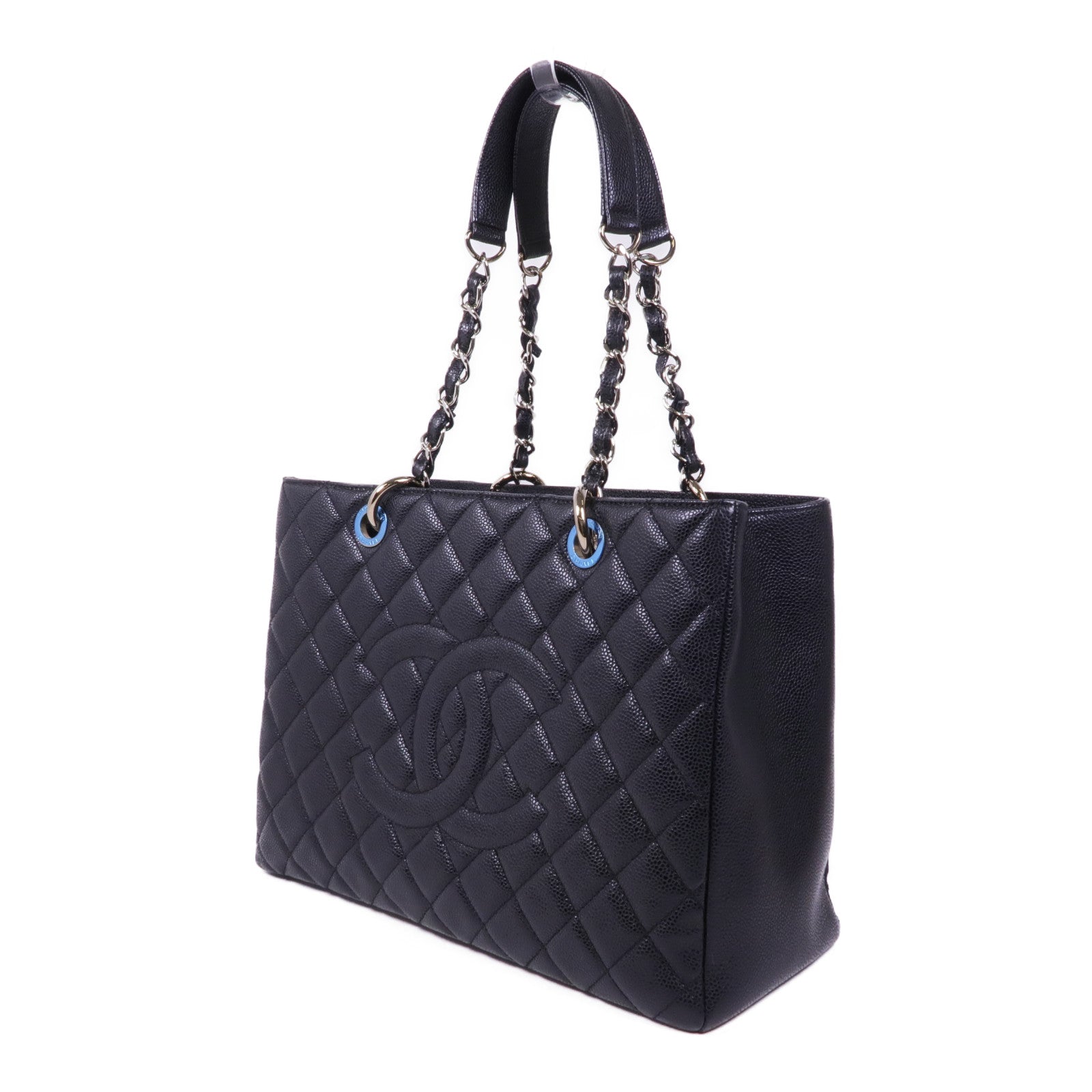 CHANEL 牛皮皮革GST Grand Shopping Tote Bag銀扣肩背袋/手挽袋