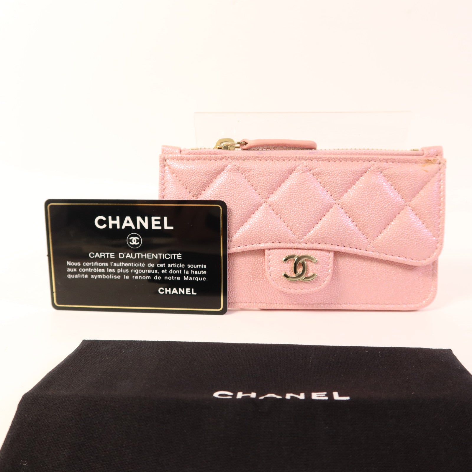 CHANEL 牛皮皮革Card Case金扣卡片套