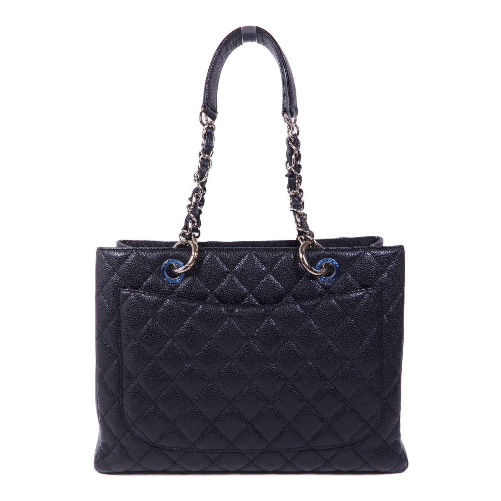 CHANEL 牛皮皮革GST Grand Shopping Tote Bag銀扣肩背袋/手挽袋