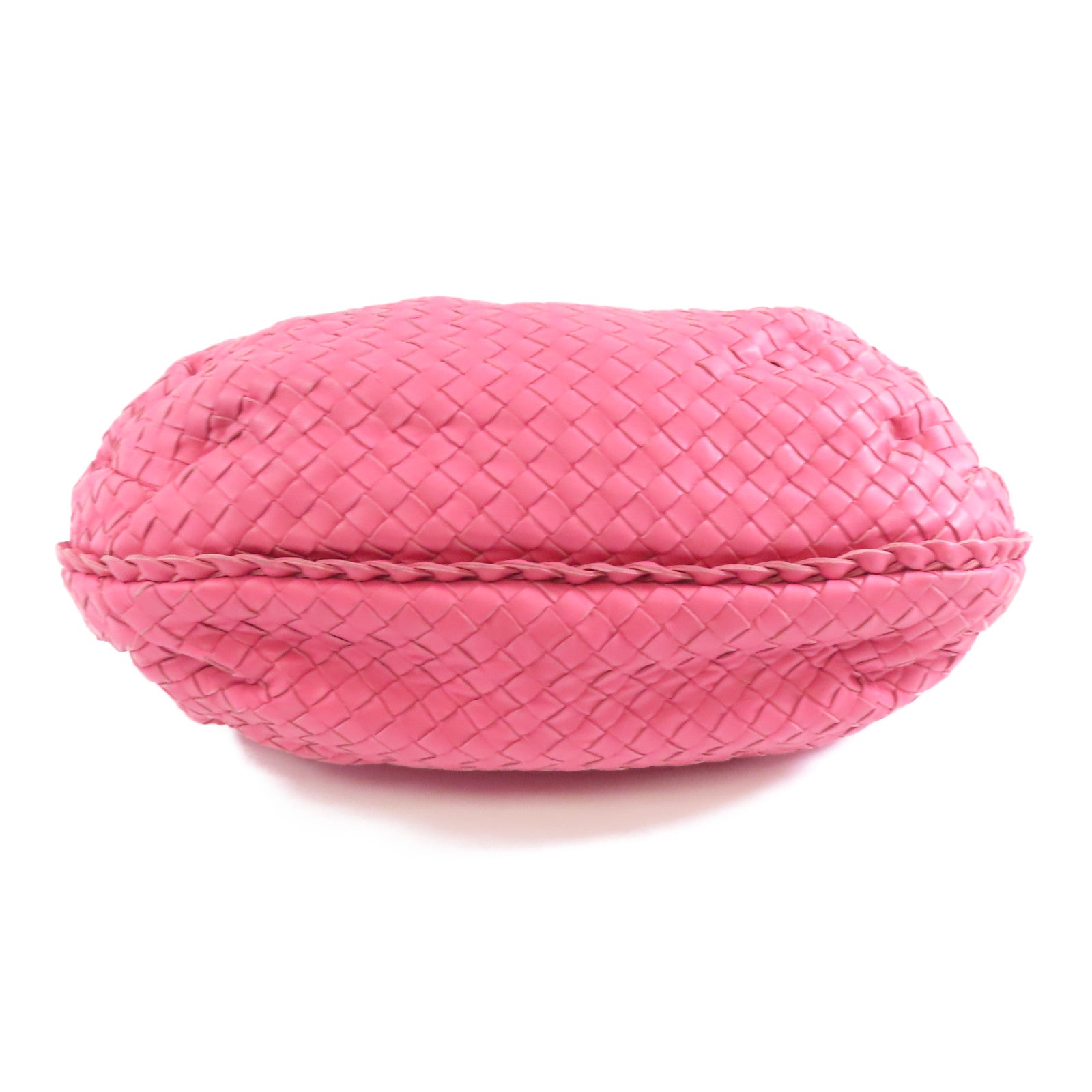 BOTTEGA VENETA 皮革Shoulder Bag銀扣肩背袋粉紅色