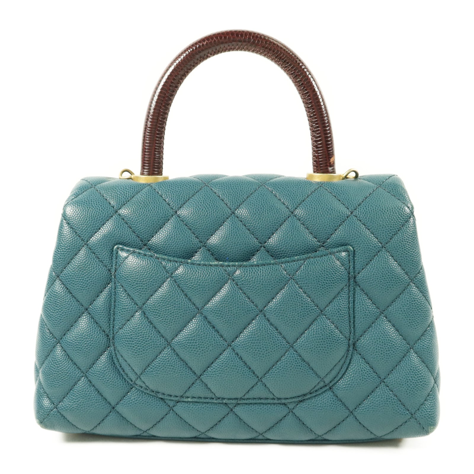 CHANEL 牛皮皮革Coco Handle Small金扣手挽肩背兩用袋