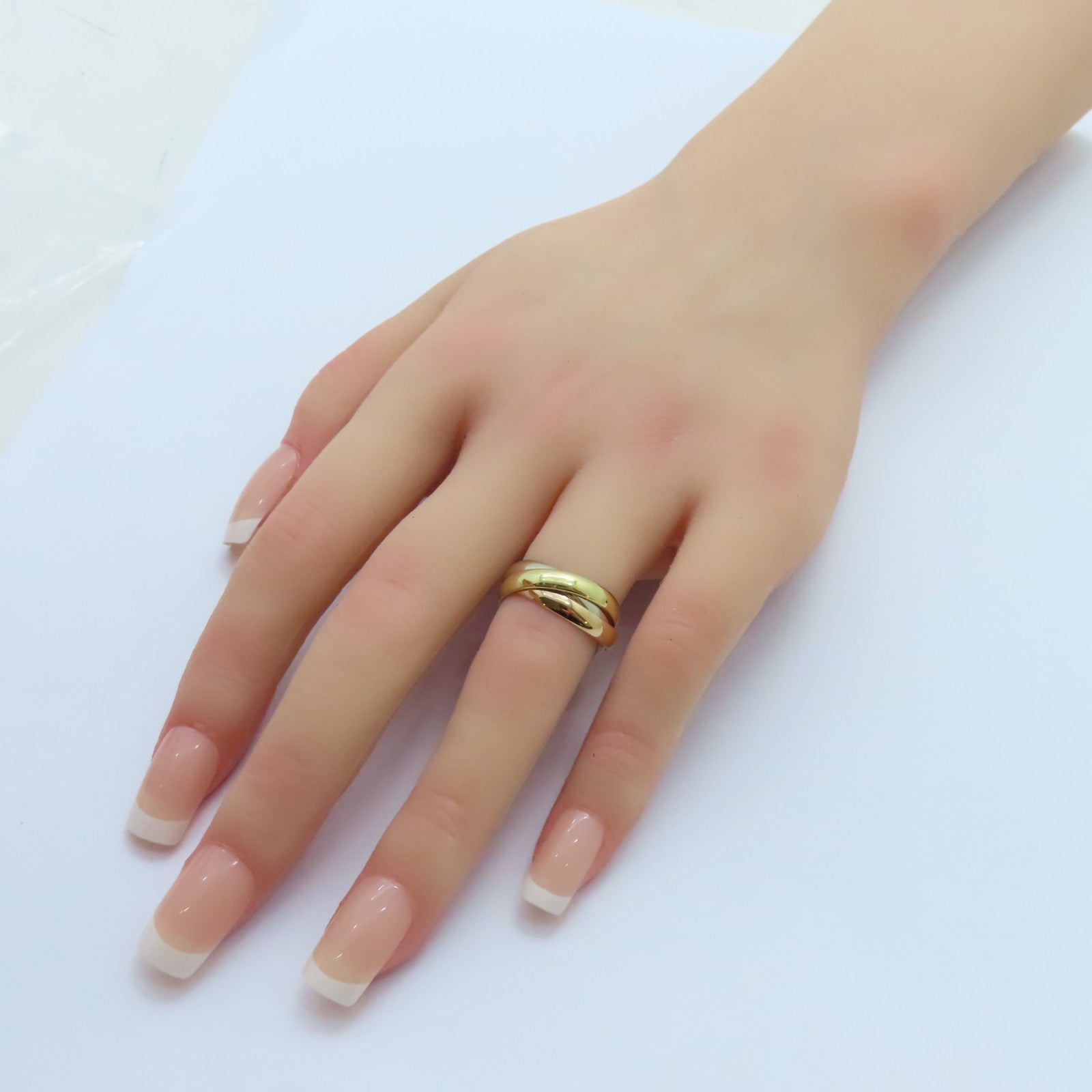 CARTIER 【激減優惠】18K黃金/白金/玫瑰金Trinity戒指Cartier#50/US#5.5