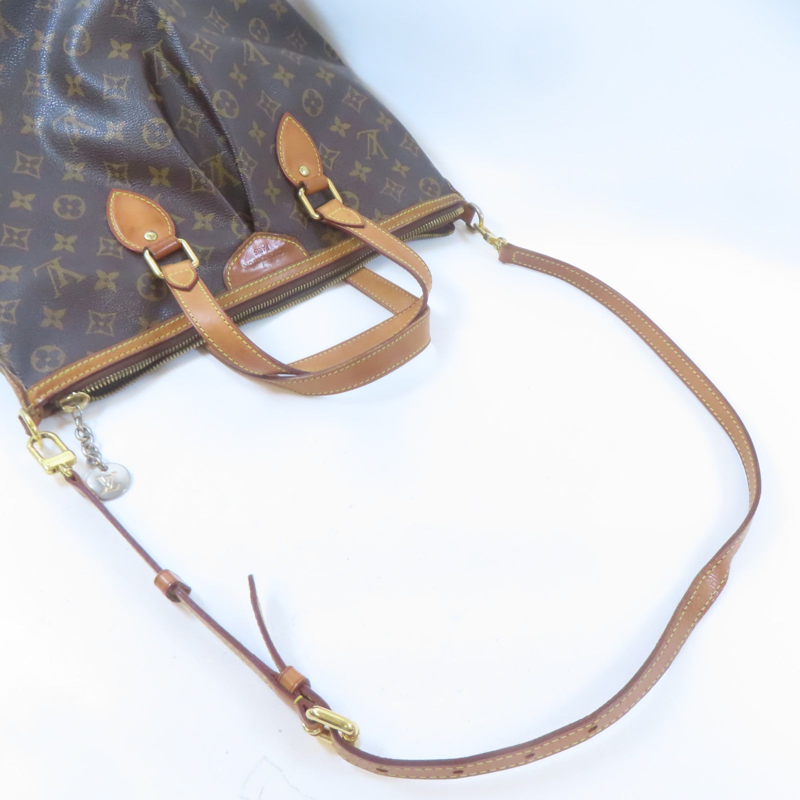 LOUIS VUITTON Monogram Palermo金扣手挽肩背兩用袋啡色