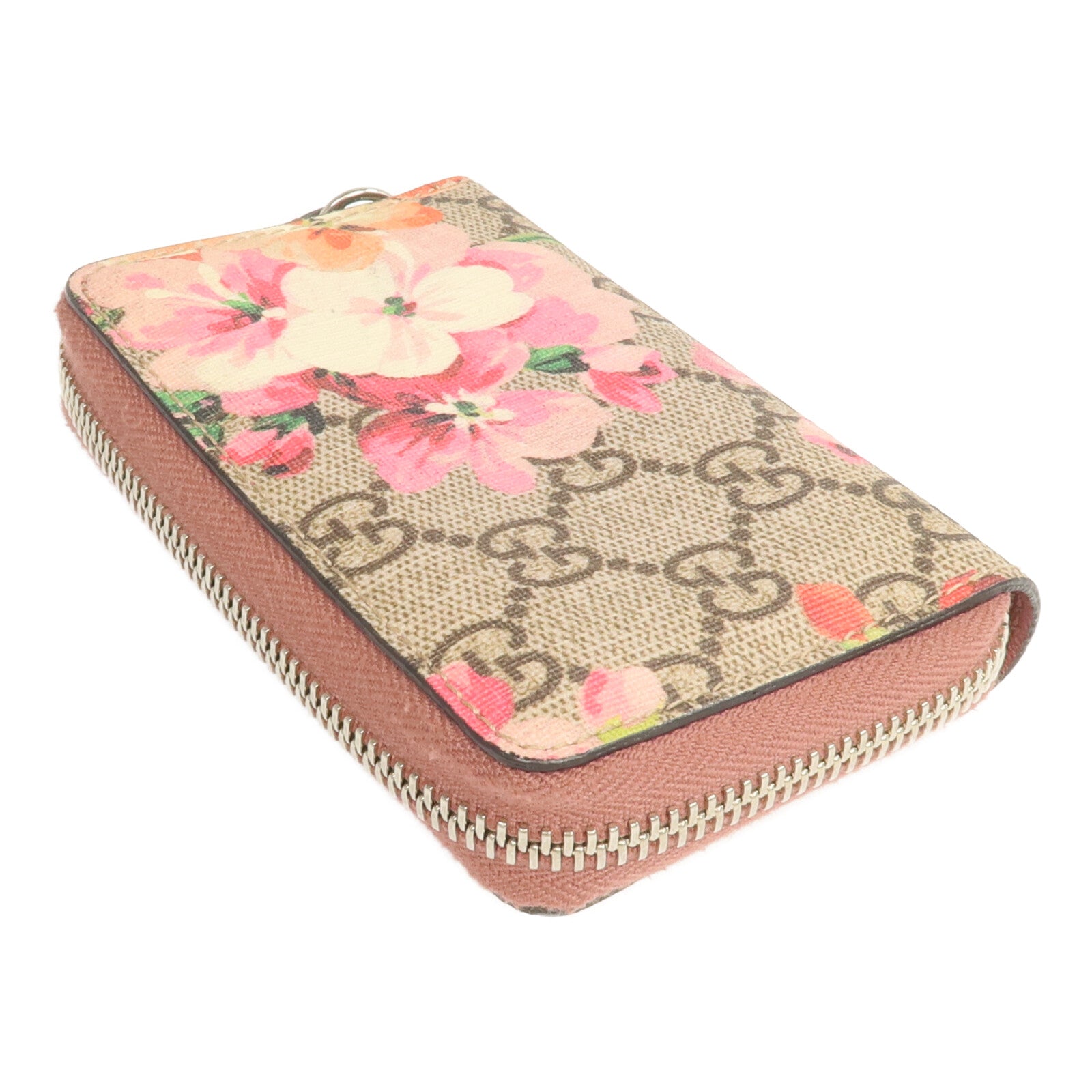 GUCCI 塗層帆布Card Case銀扣卡片套