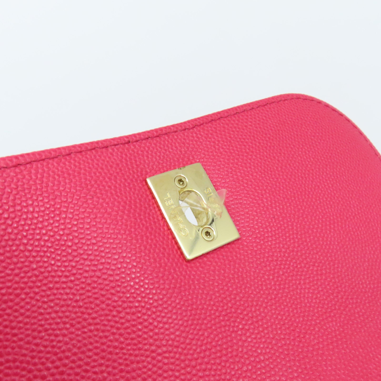 CHANEL 【激減優惠】菱格Caviar皮革BackPack金扣背包玫瑰粉色