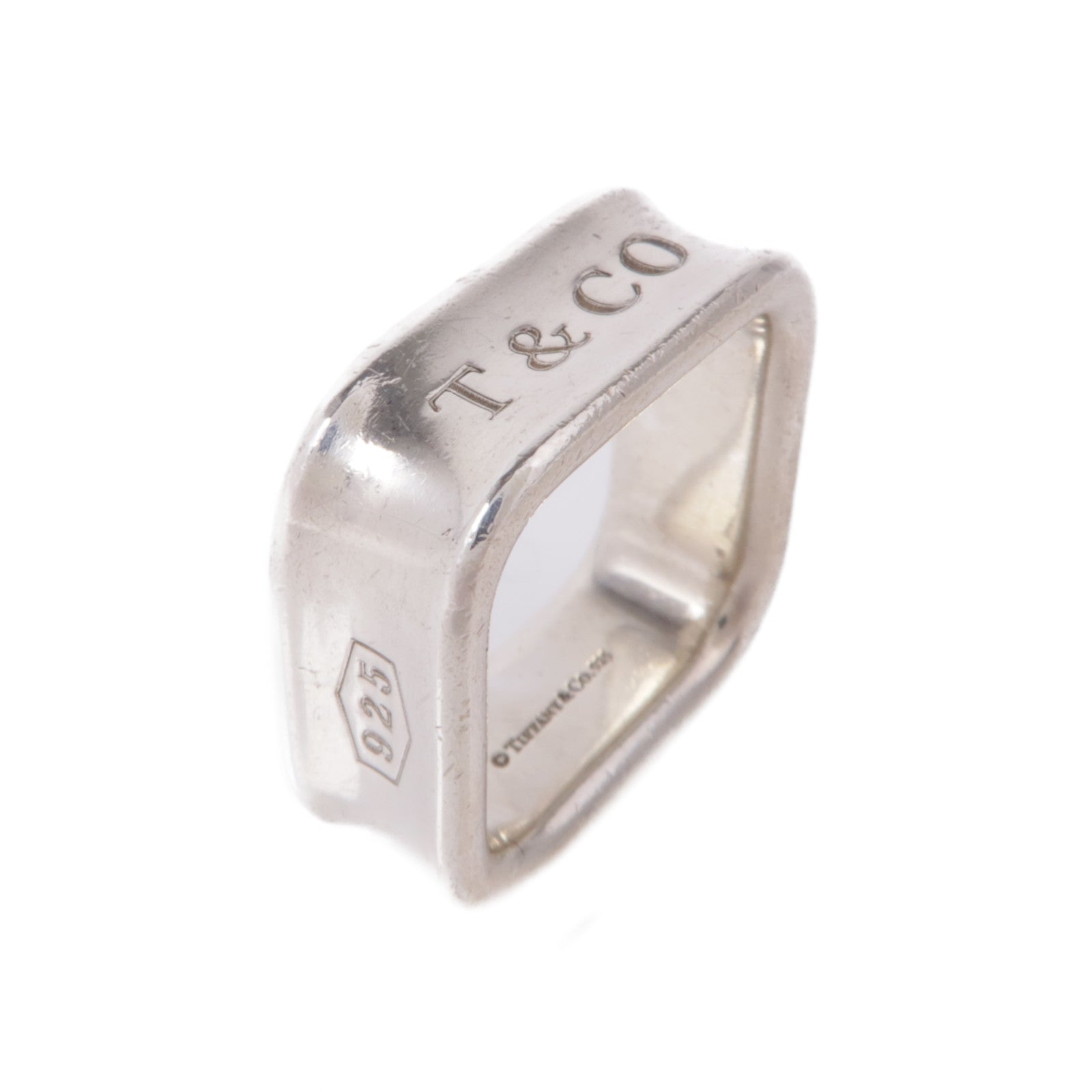 TIFFANY＆CO 925純銀1837 Square Ring戒指US#5.5
