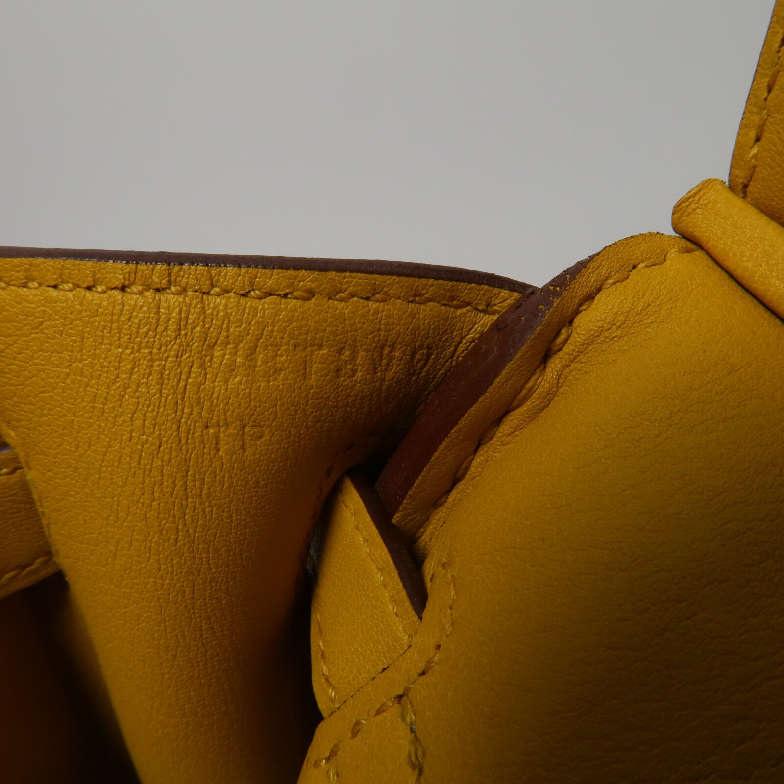 HERMES Swift皮革Birkin 25手挽袋Jaune Amber