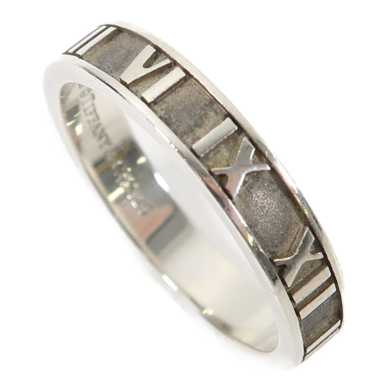 TIFFANY＆CO 925純銀Atlas Ring戒指US#8/Tiffany#58