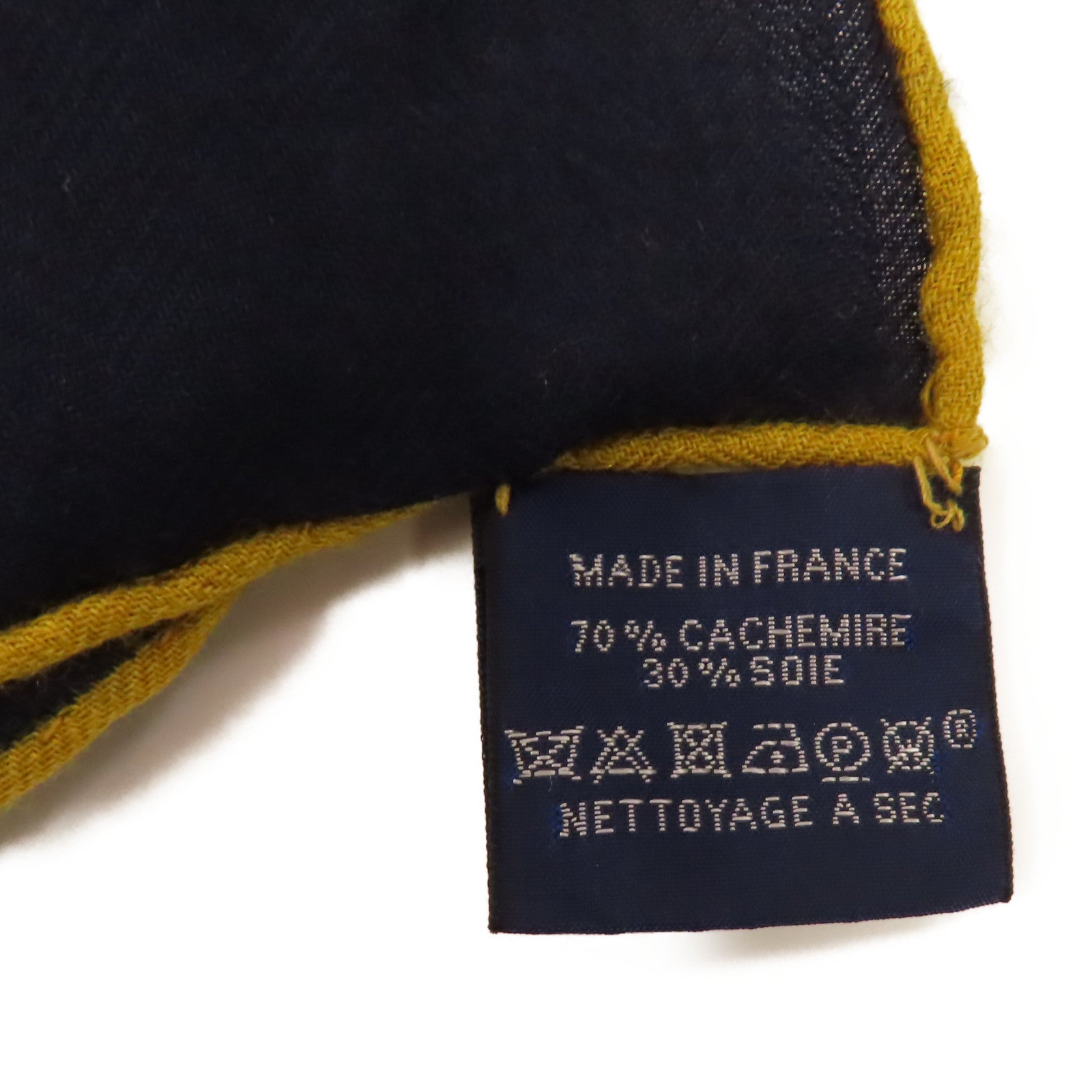 HERMES 羊絨Scarf圍巾藍色