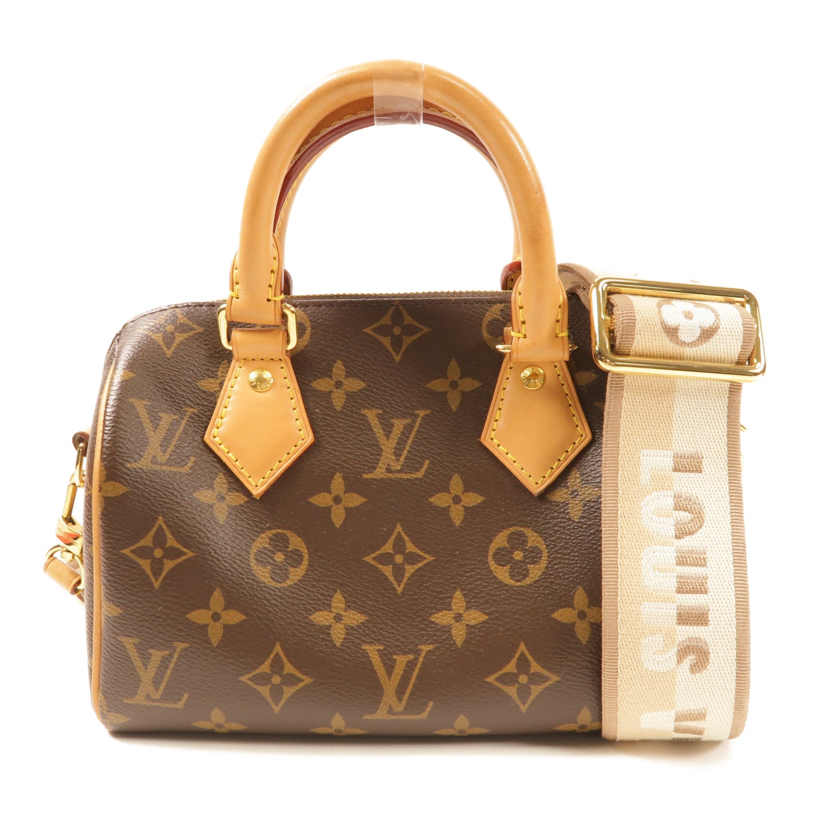 LOUIS VUITTON Monogram Speedy Bandouliere 20金扣手挽肩背兩用袋啡色