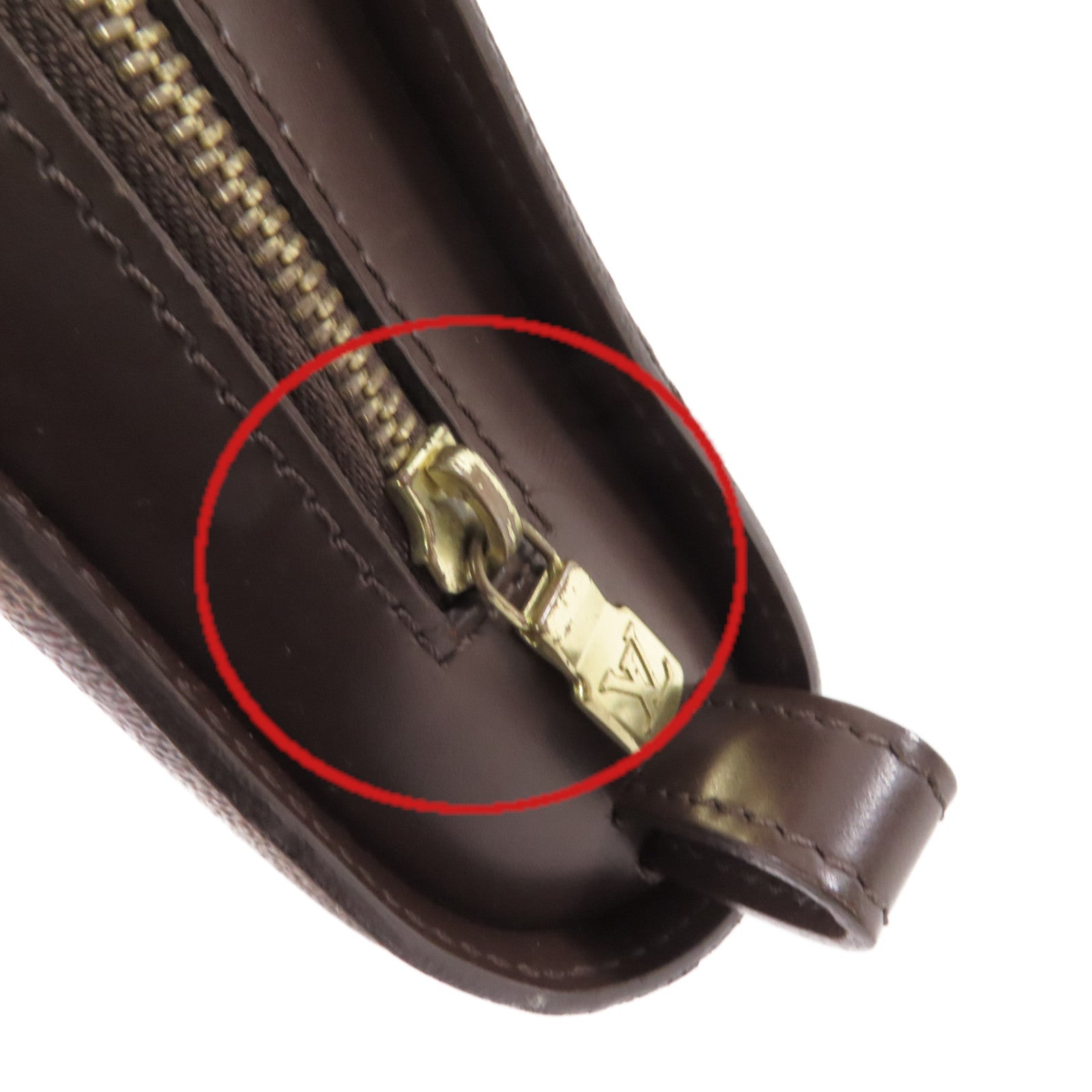 LOUIS VUITTON Damier Ebene Saint Louis Clutch Bag金扣手拿包啡色