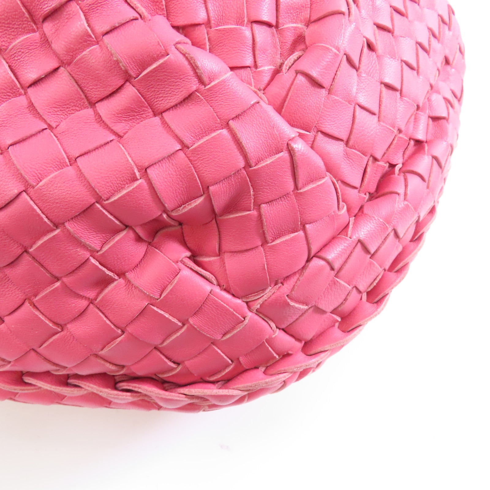 BOTTEGA VENETA 皮革Shoulder Bag銀扣肩背袋粉紅色