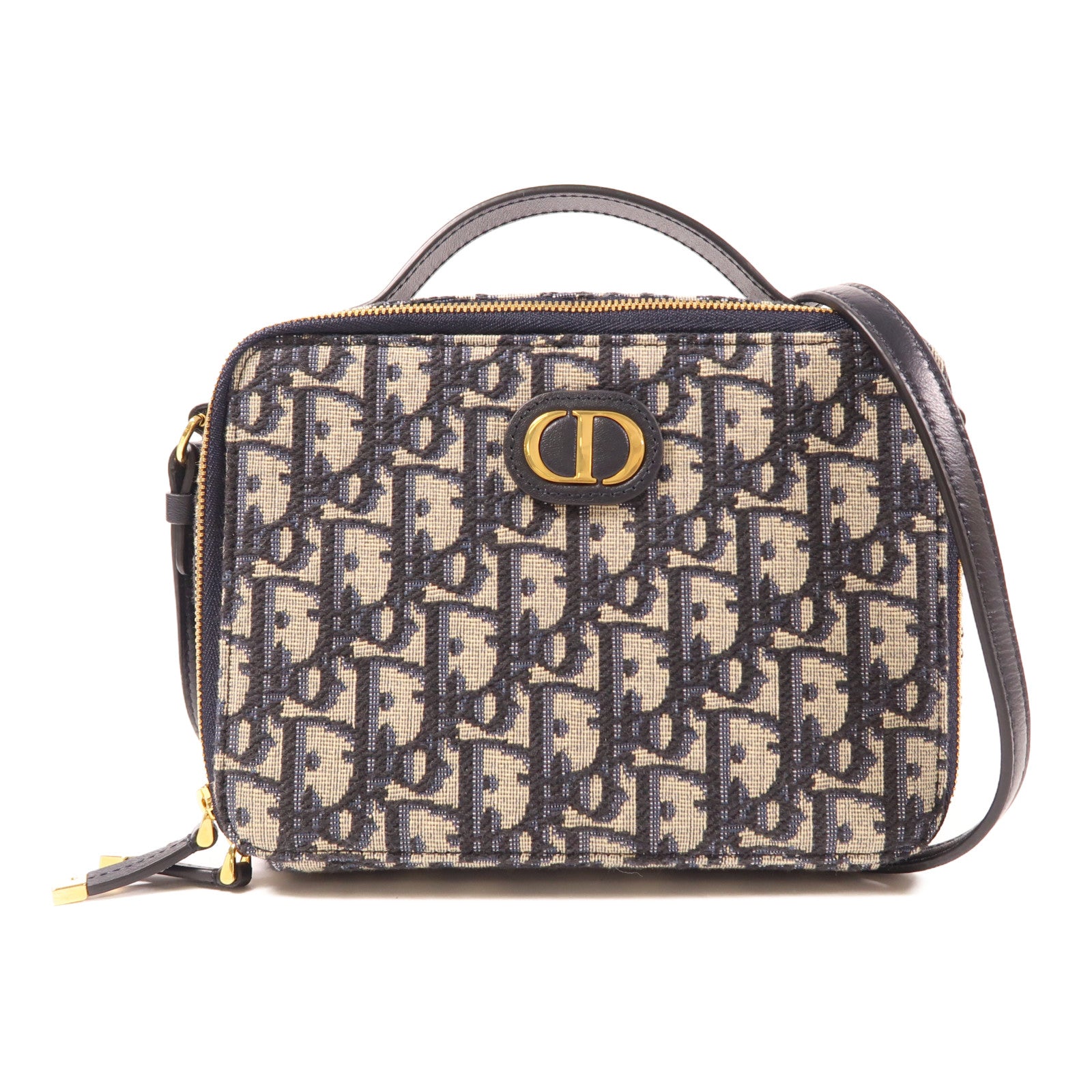 Dior 帆布30 Montaigne金扣手挽肩背兩用袋