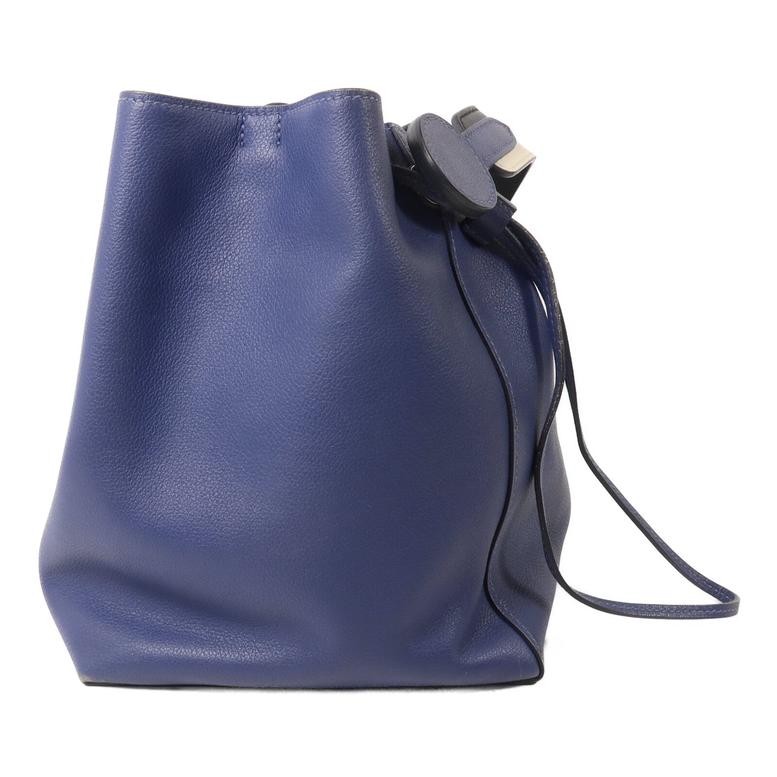 HERMES Evercolor皮革Licol 17肩背袋Bleu Brighton