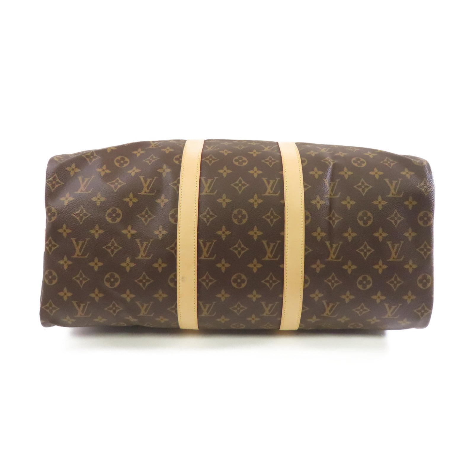 LOUIS VUITTON Monogram Keepall 50 Bandouliere金扣手挽肩背兩用袋棕色