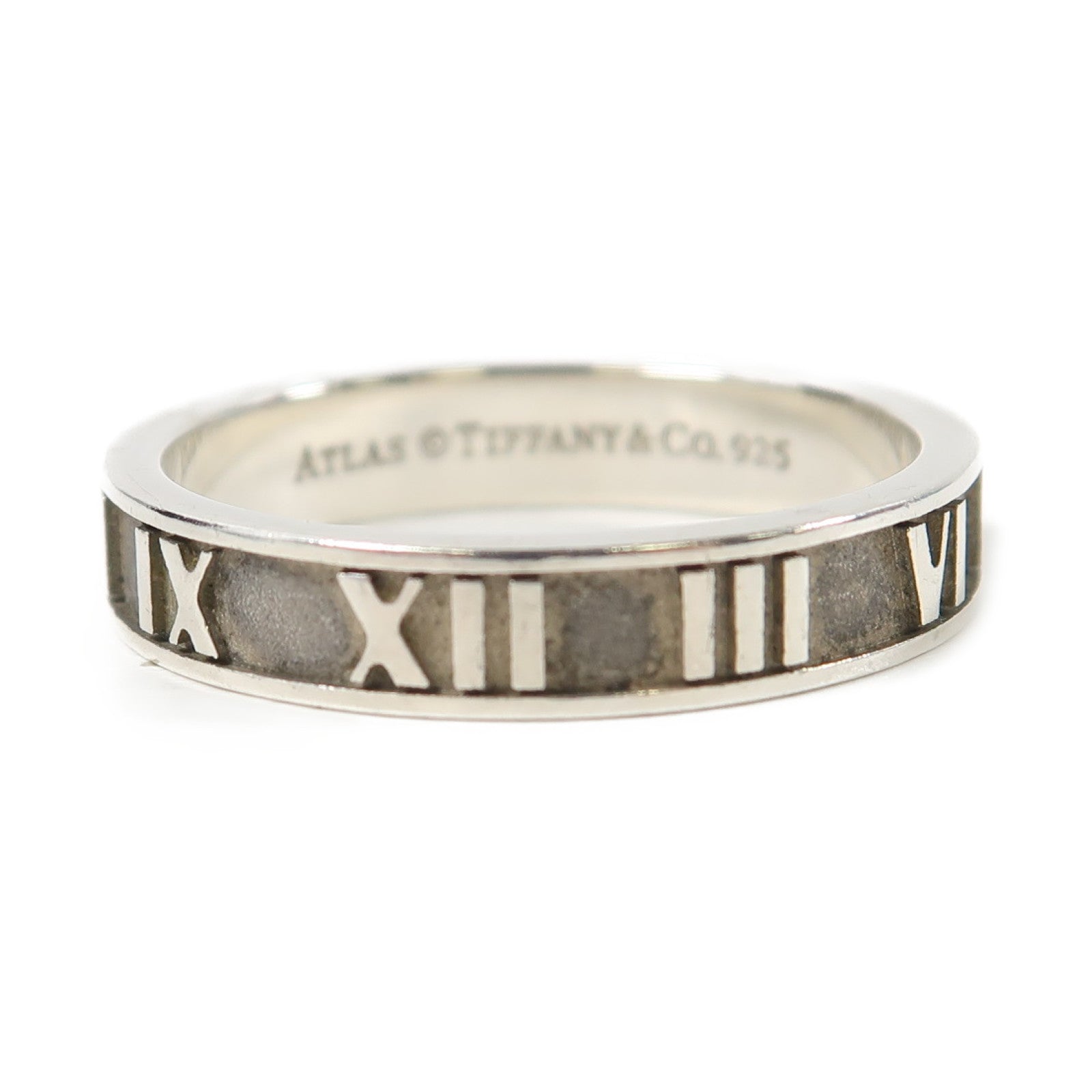 TIFFANY＆CO 925純銀Atlas Ring戒指US#8/Tiffany#58