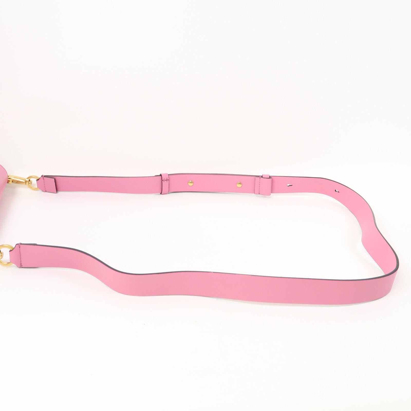 Valentino 牛皮皮革Shoulder Bag金扣肩背袋粉紅色