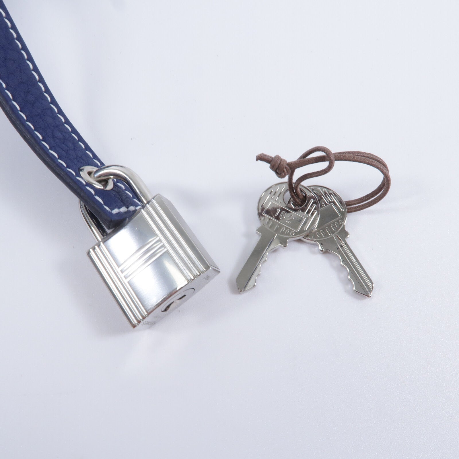 HERMES Clemence皮革Picotin MM手挽袋Bleu Nuit/Bleu France