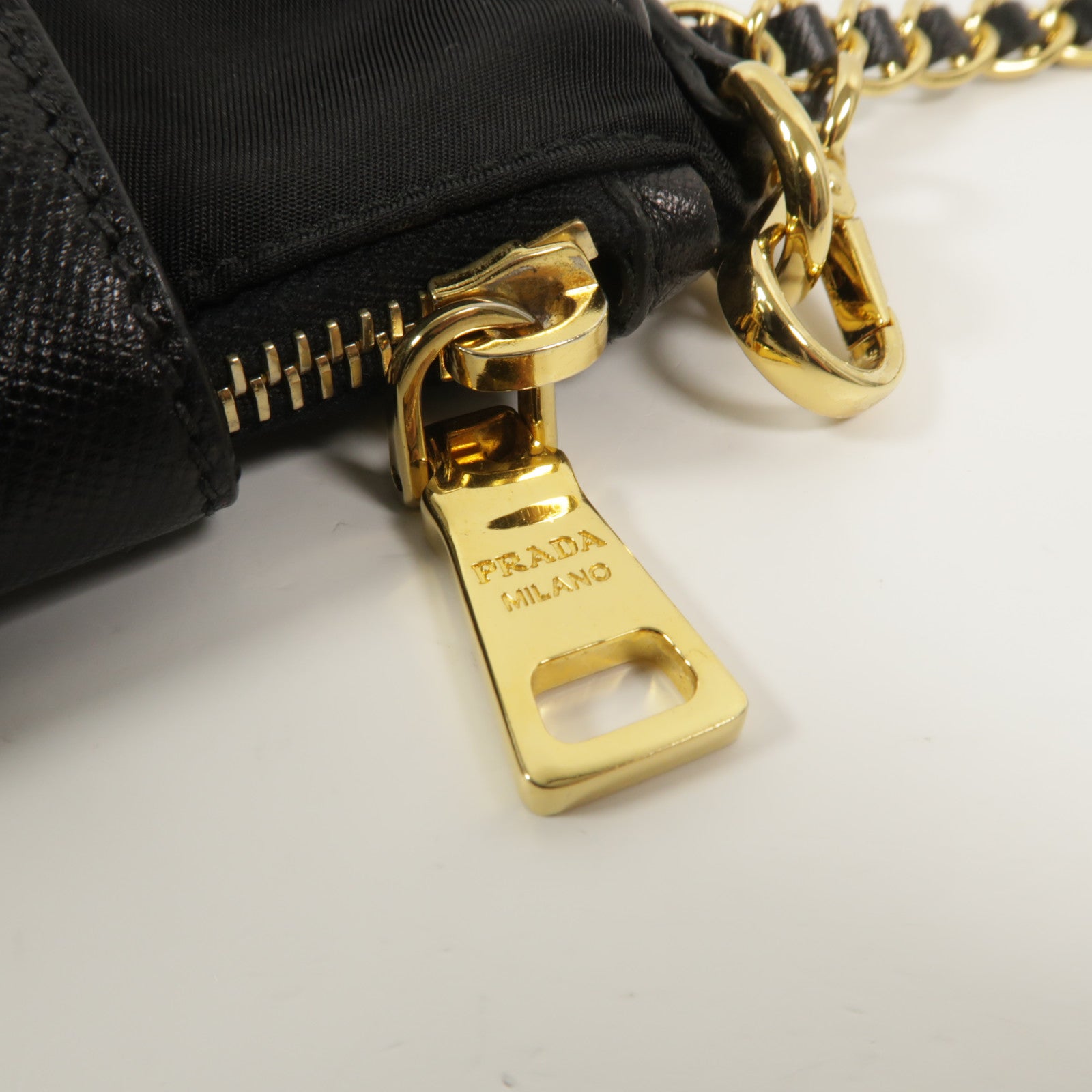 PRADA 尼龍Chain Pouch Shoulder Bag鏈帶肩背袋