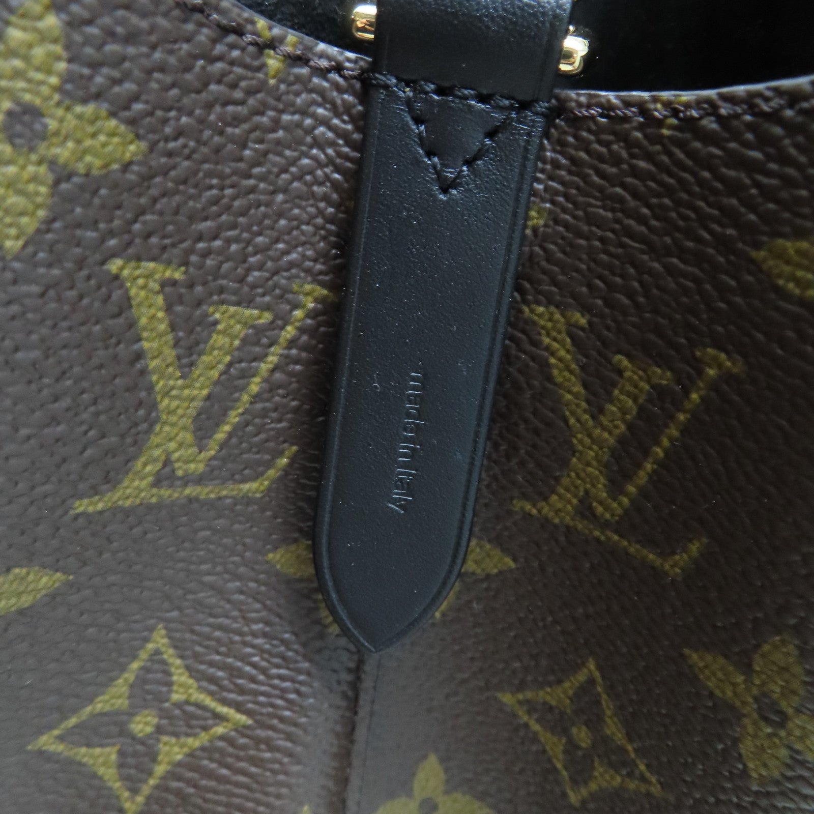 LOUIS VUITTON Monogram Neo Noe MM金扣肩背袋啡色/黑色
