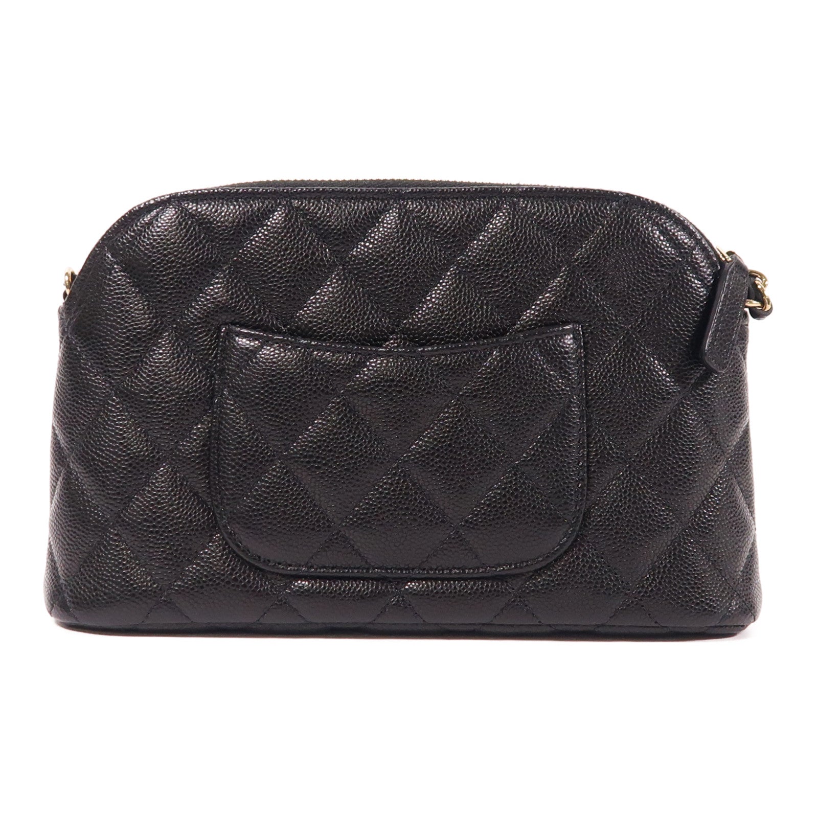 CHANEL 牛皮皮革Chain Shoulder金扣鏈帶肩背袋