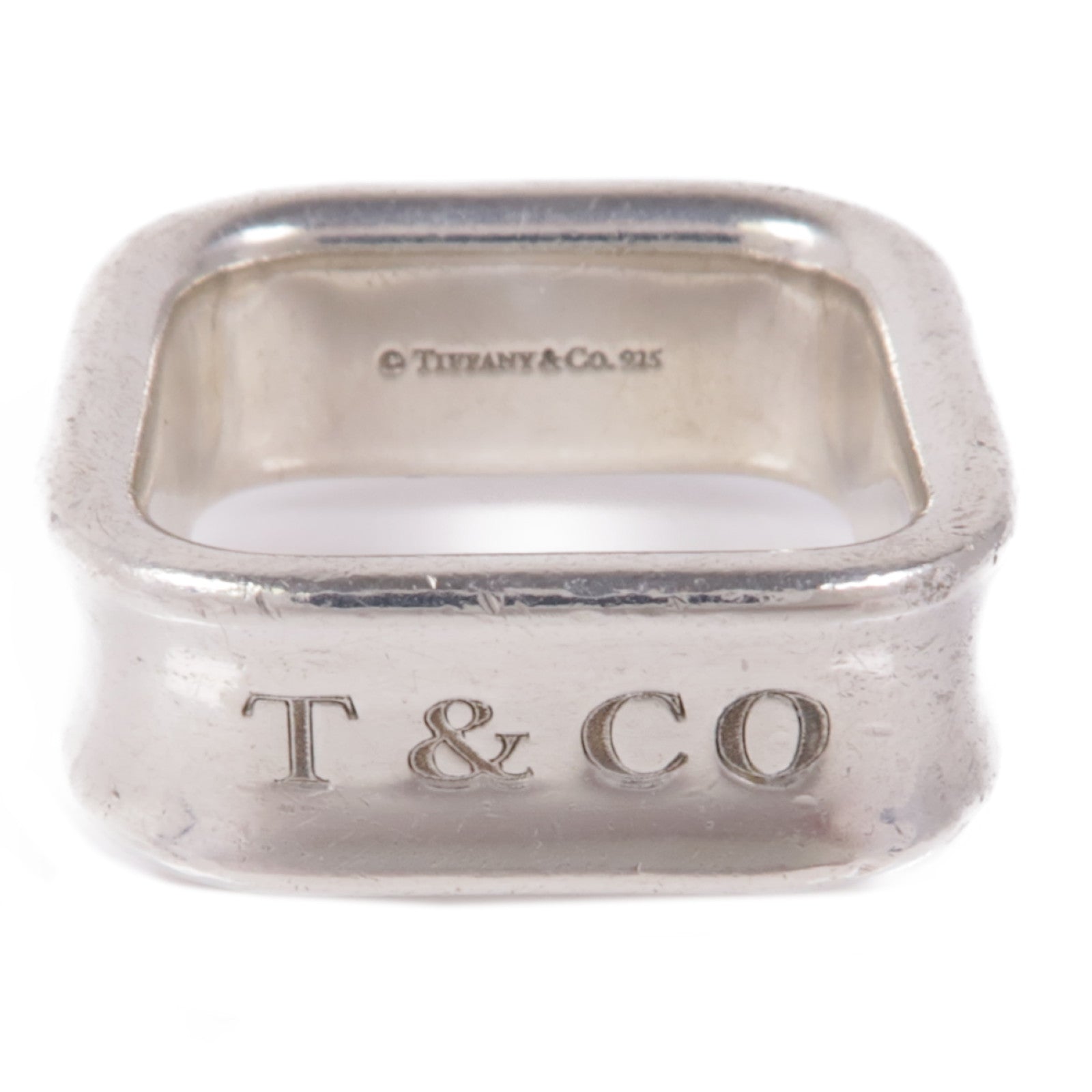 TIFFANY＆CO 925純銀1837 Square Ring戒指US#5.5