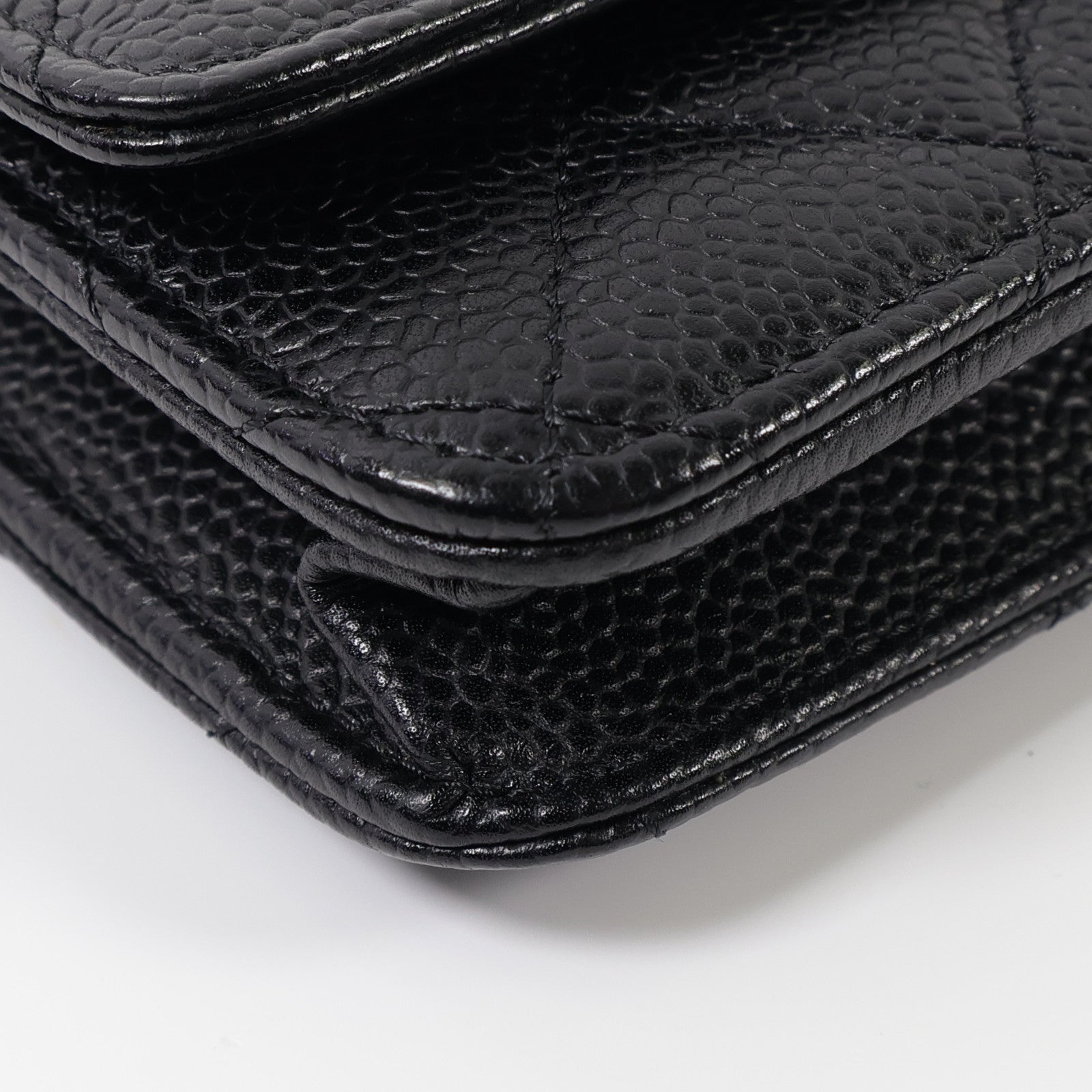 CHANEL 牛皮皮革Wallet On Chain銀扣鏈帶肩背袋