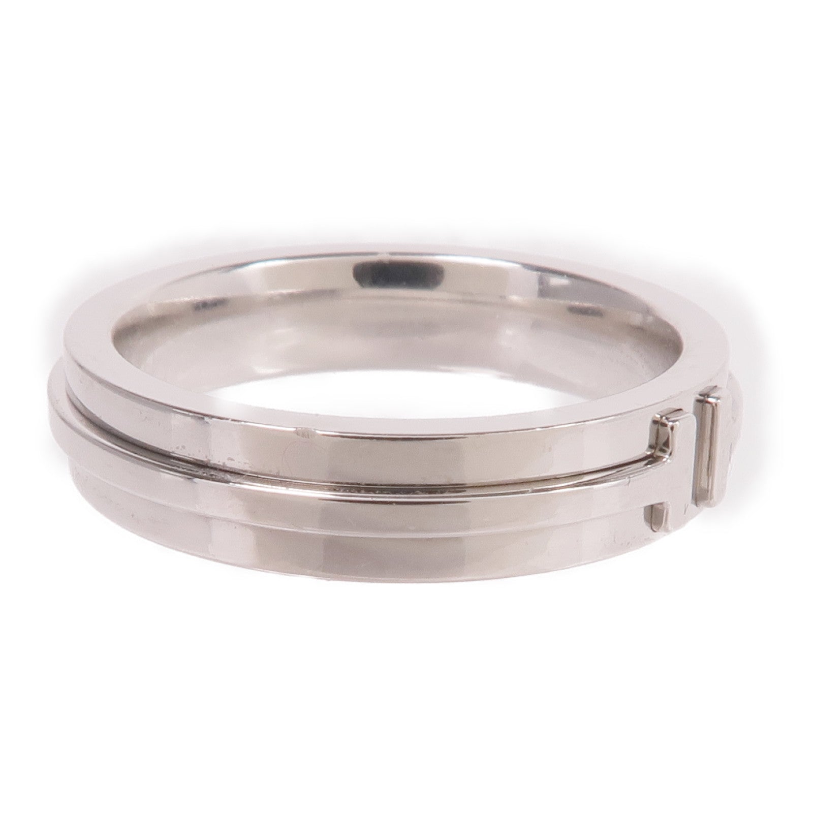 TIFFANY＆CO 18K白金T Narrow Ring戒指US#6.75