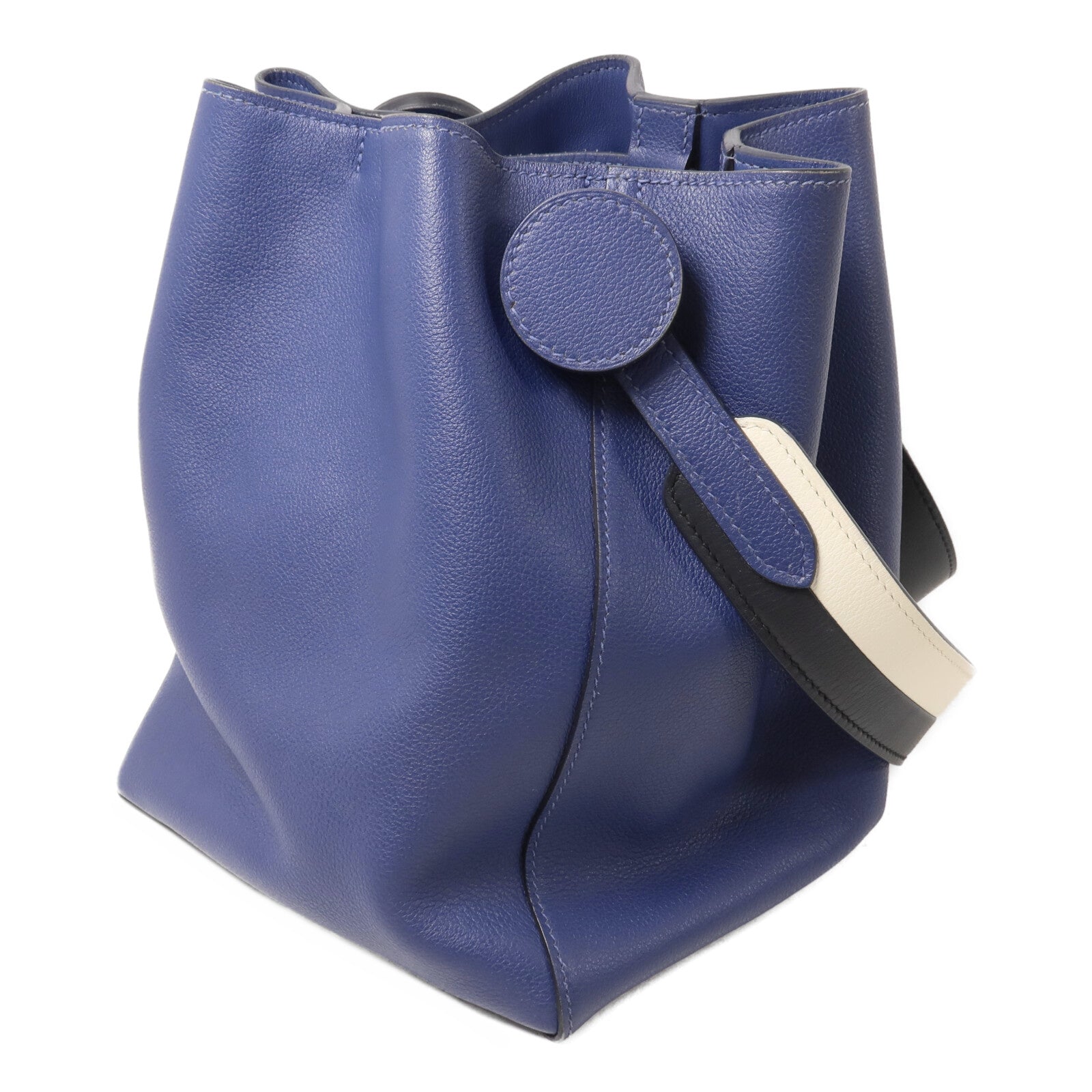 HERMES Evercolor皮革Licol 17肩背袋Bleu Brighton