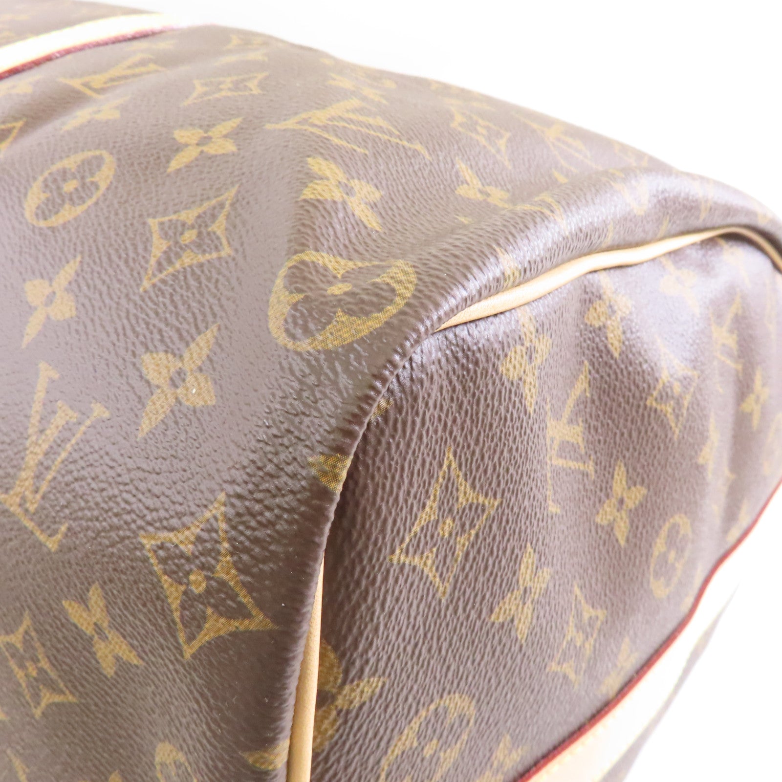 LOUIS VUITTON Monogram Keepall 50 Bandouliere金扣手挽肩背兩用袋棕色
